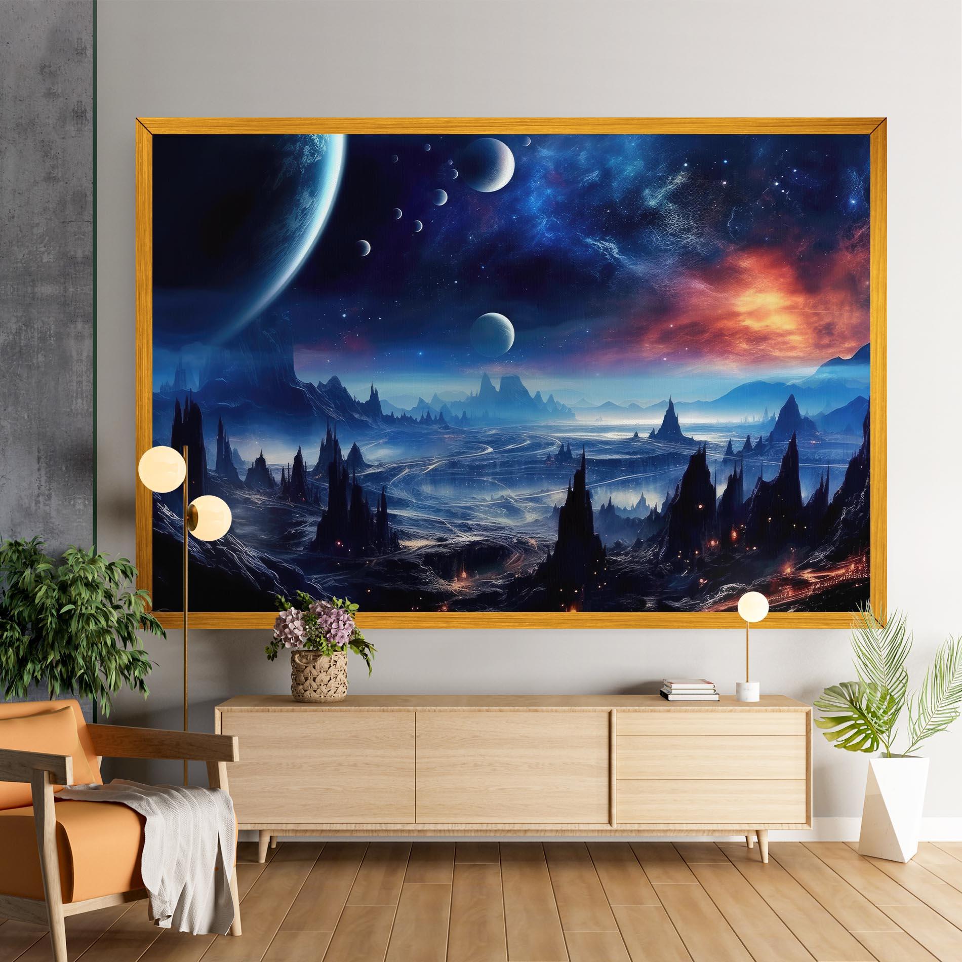Vászonkép Planets And Stars mockup 9