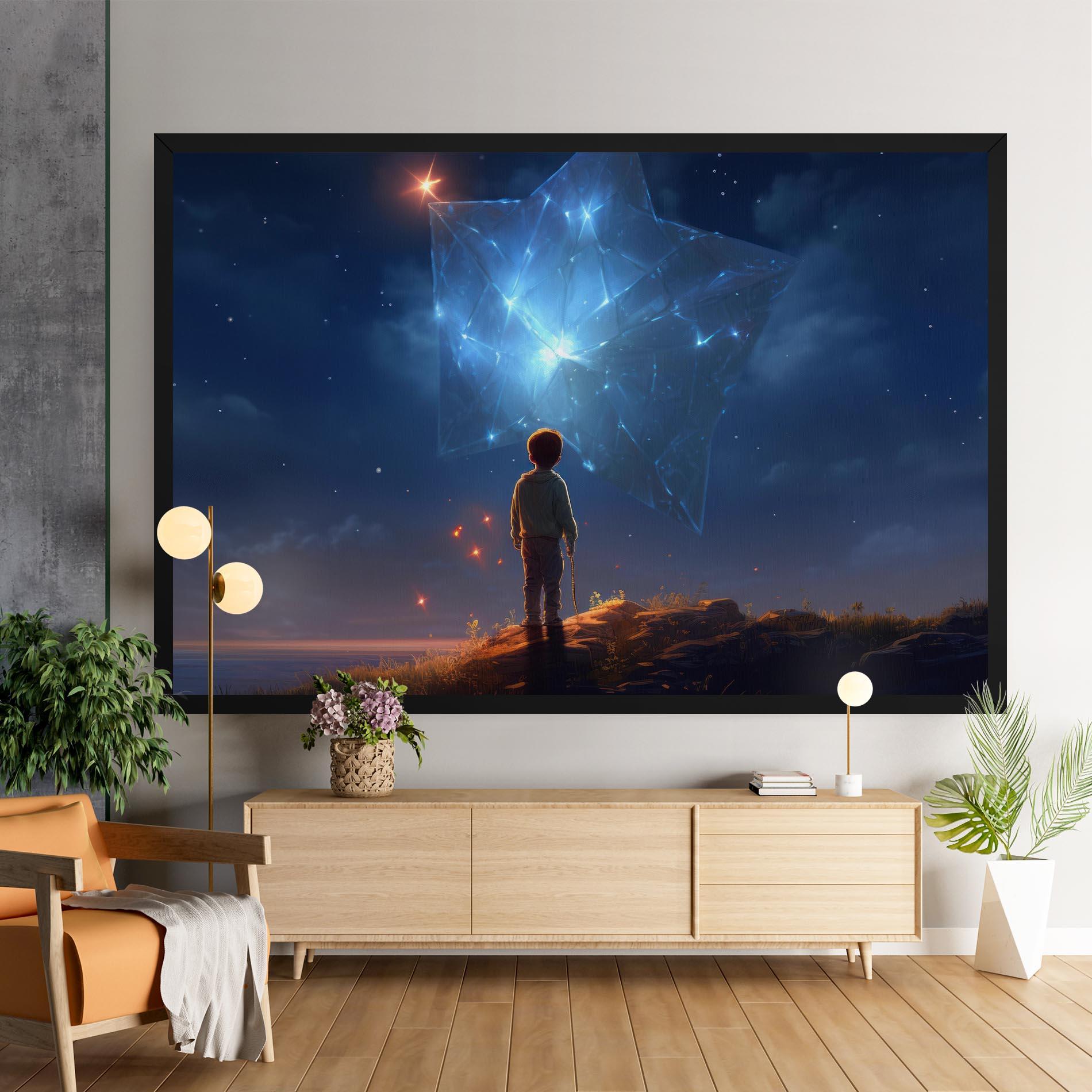 Vászonkép Blue Star Floating mockup 9