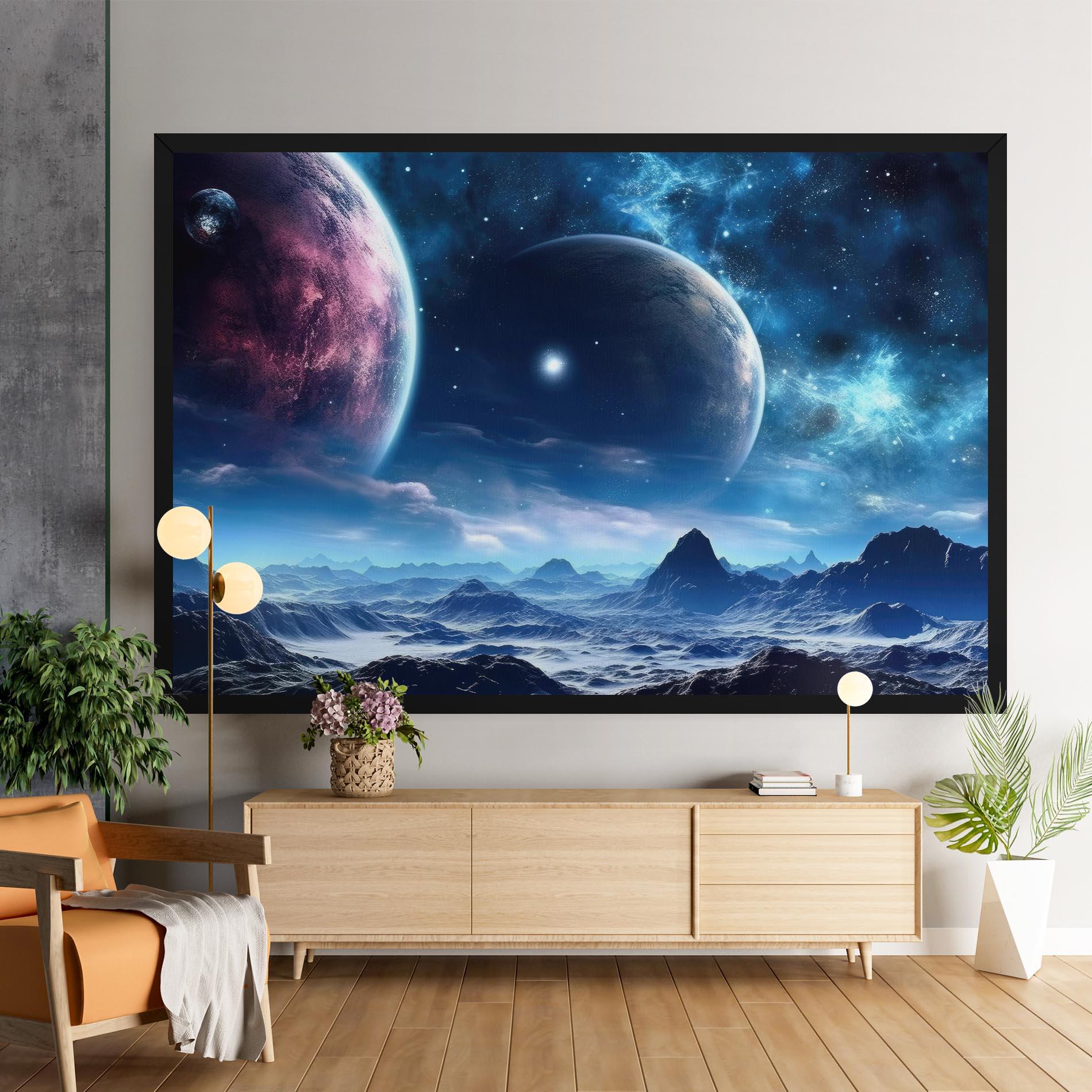Vászonkép Space Planets And Stars mockup 9
