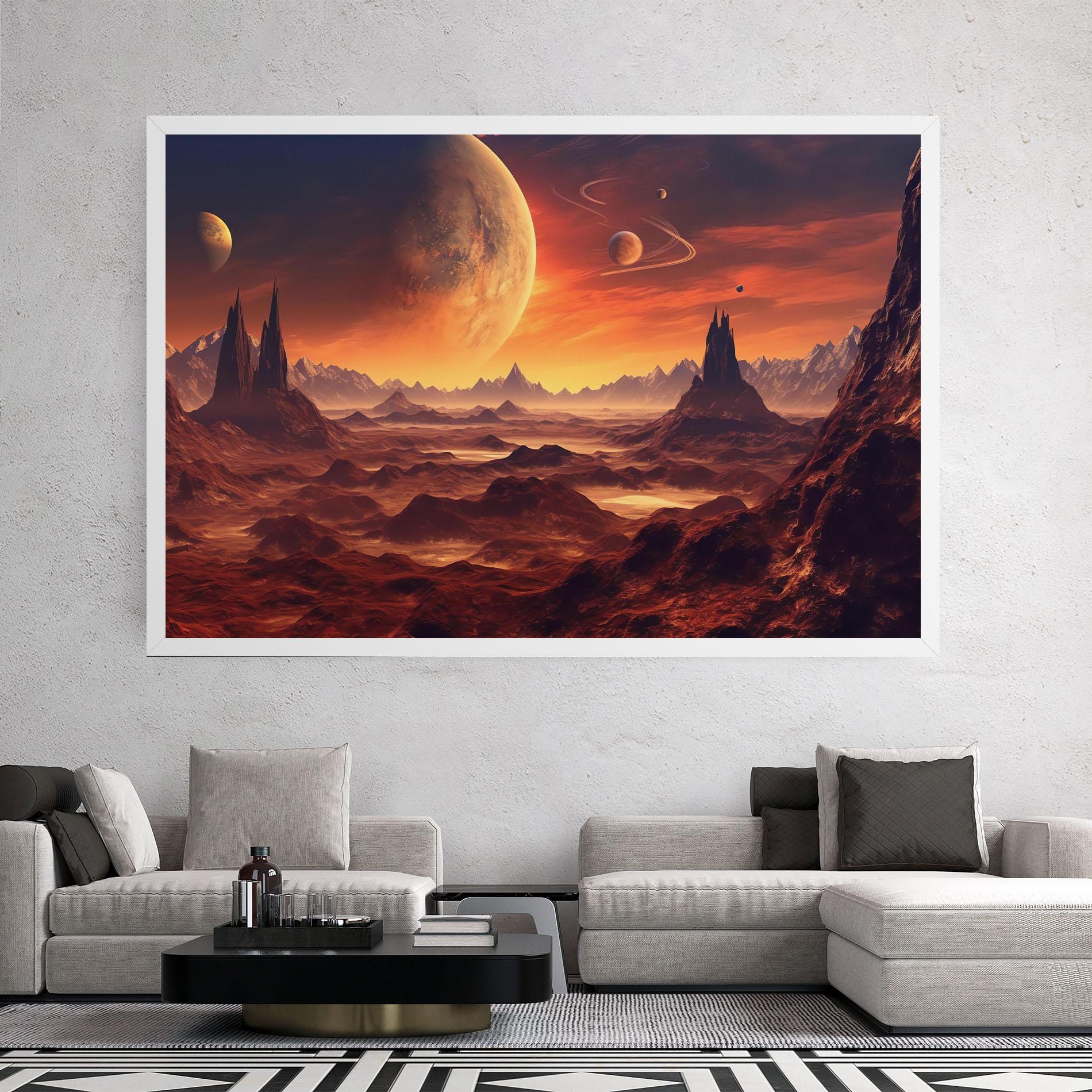 Vászonkép Fiery Orange Sunset mockup 2