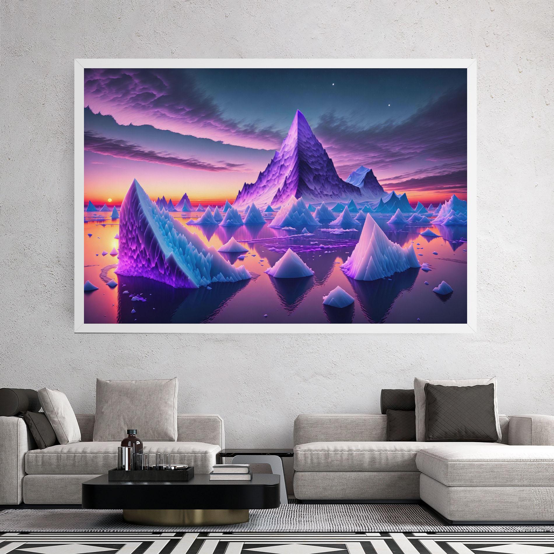 Vászonkép Floating Iceberg mockup 2