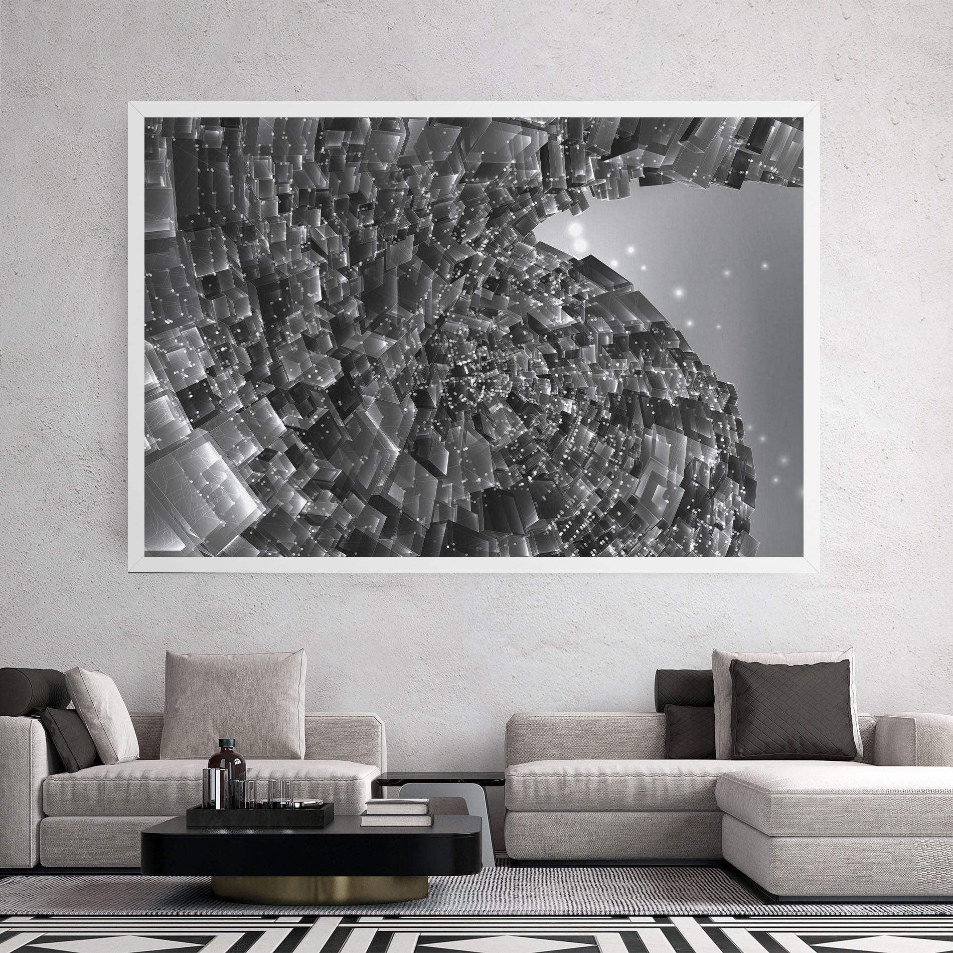 Vászonkép Grey Shape View mockup 2