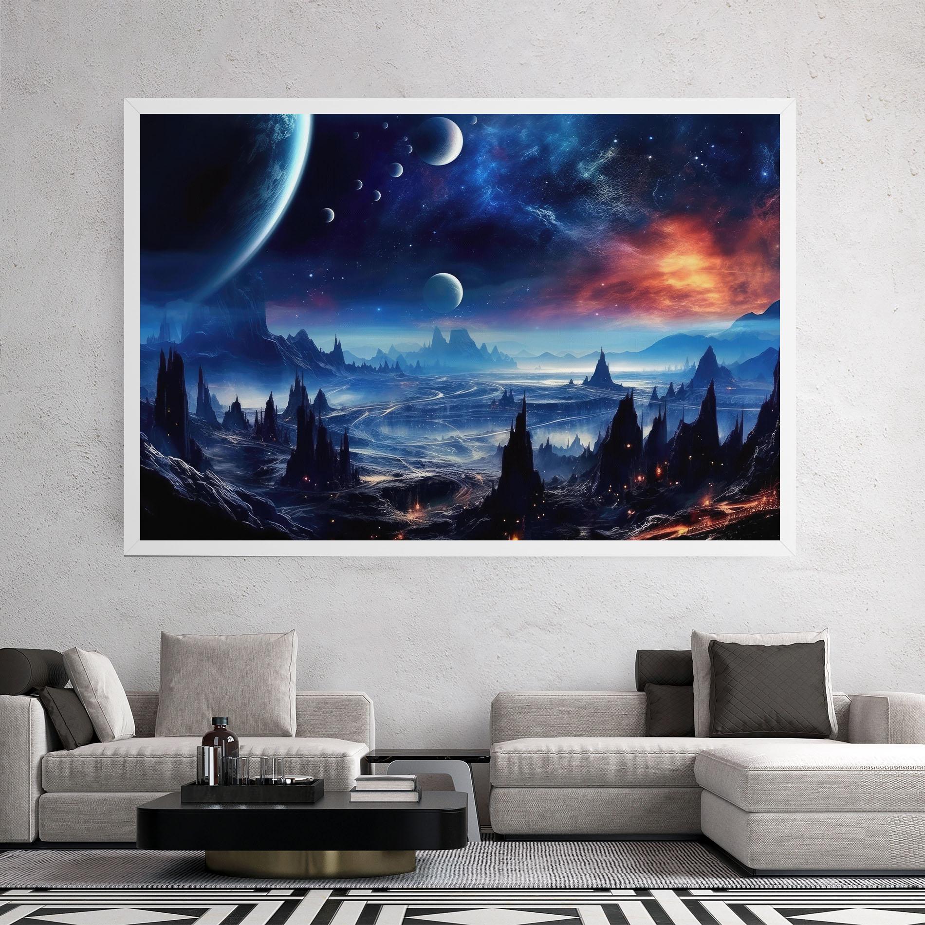Vászonkép Planets And Stars mockup 2