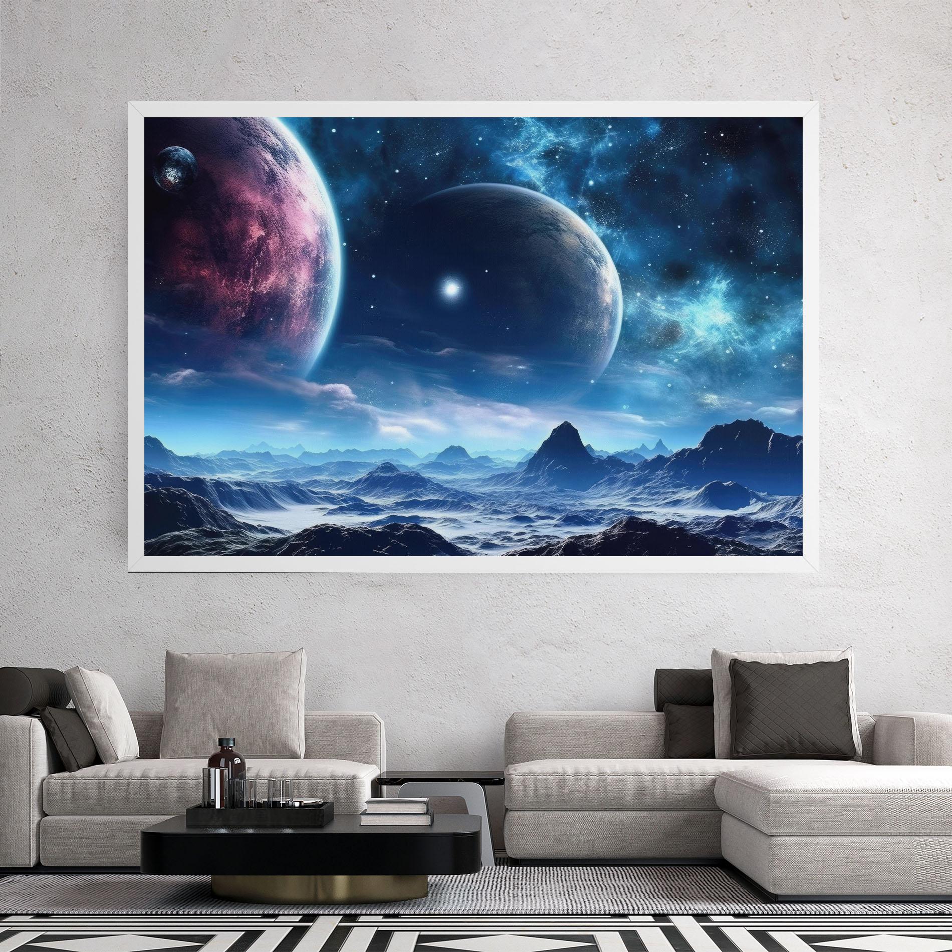 Vászonkép Space Planets And Stars mockup 2