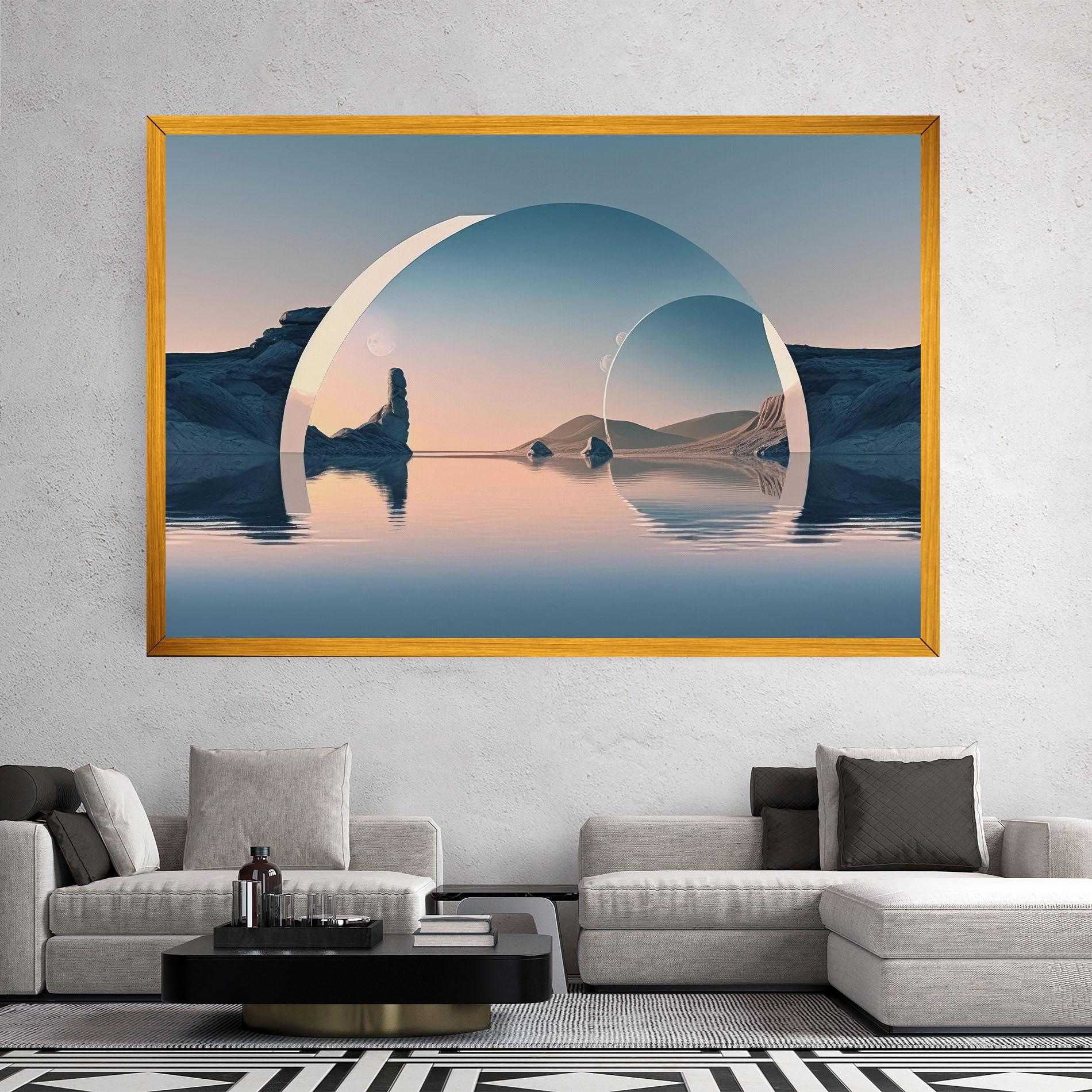 Vászonkép 3d Fantastic Elements mockup 2