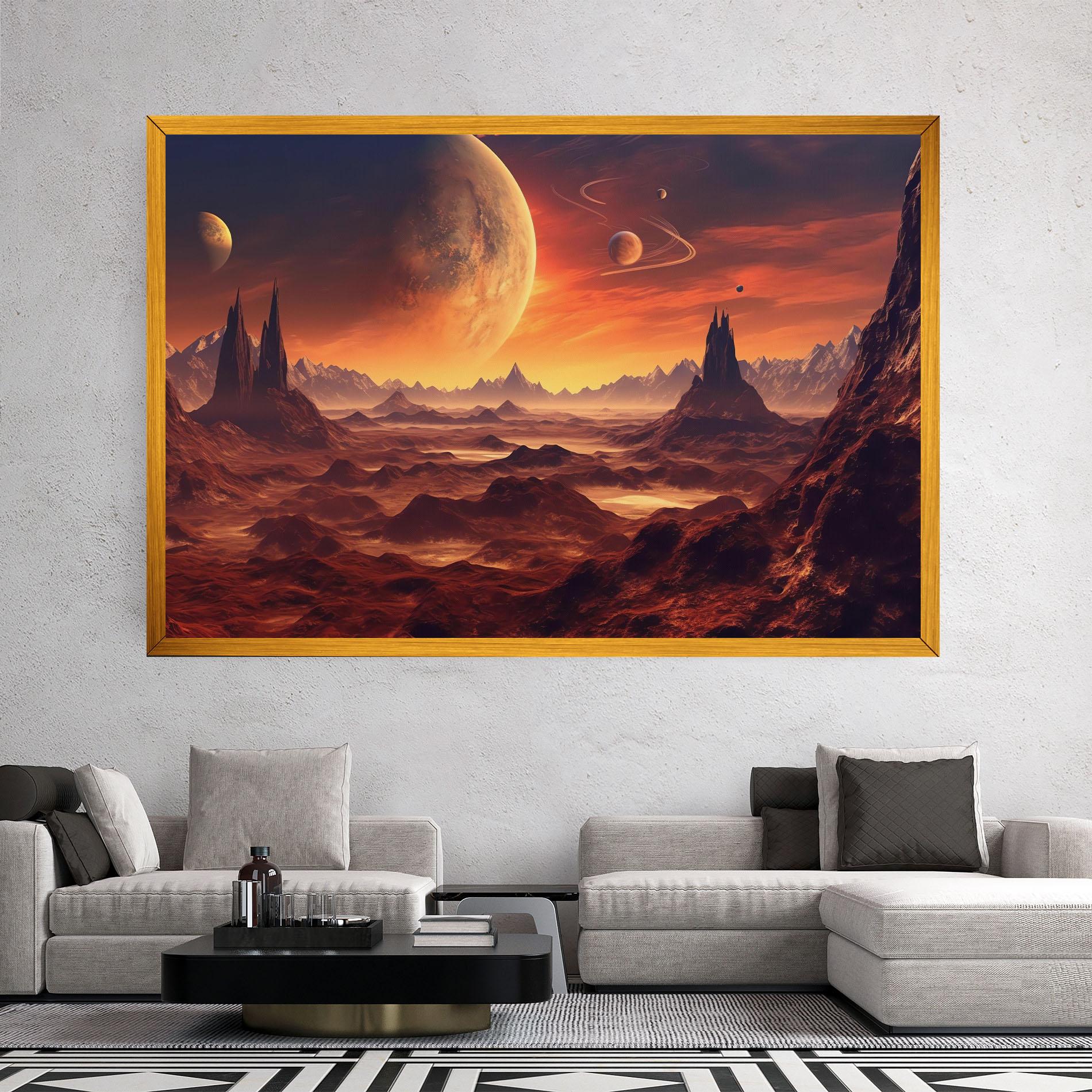 Vászonkép Fiery Orange Sunset mockup 2