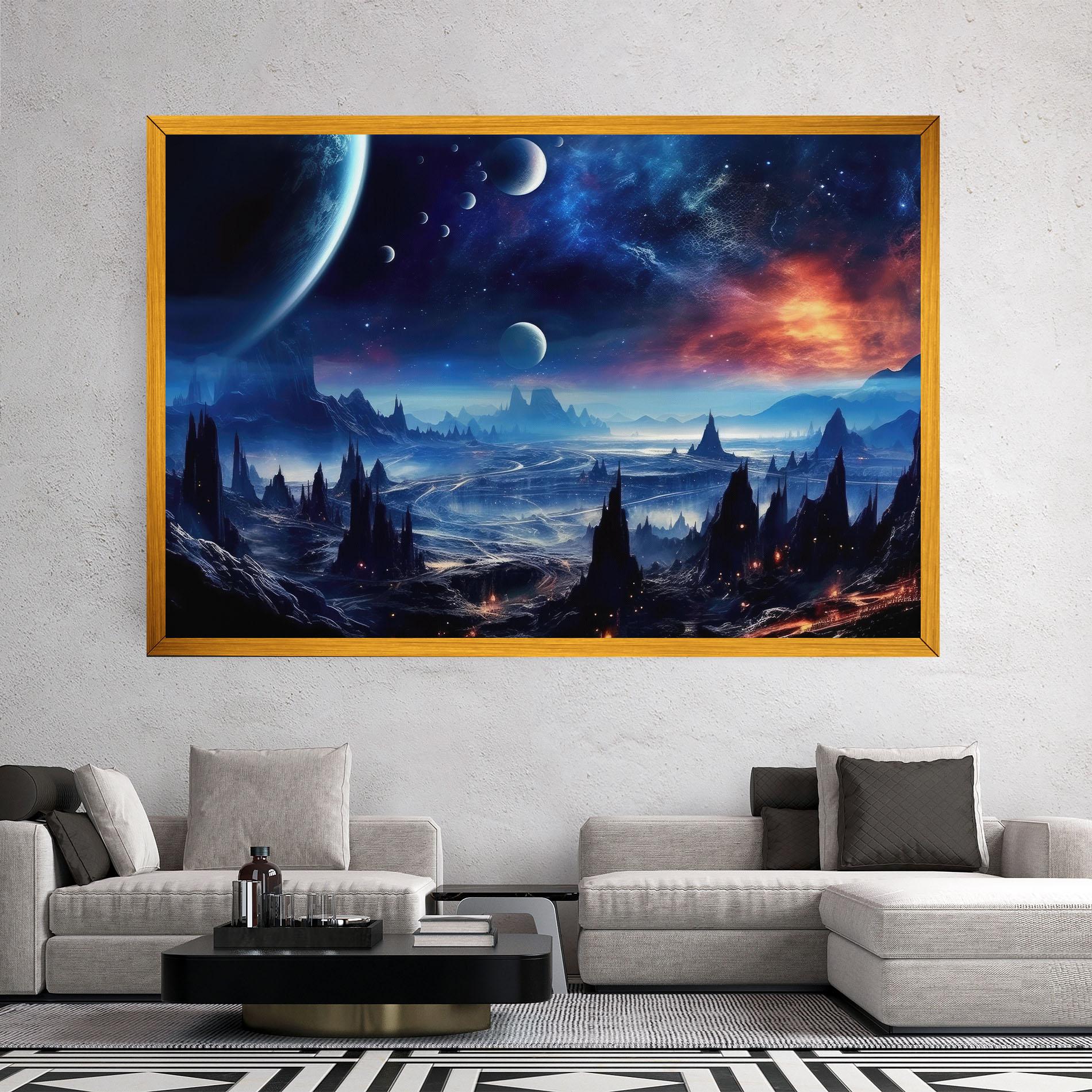 Vászonkép Planets And Stars mockup 2