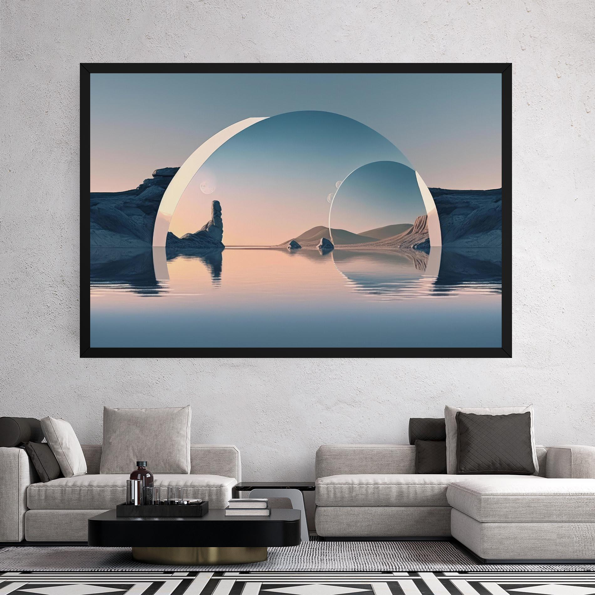 Vászonkép 3d Fantastic Elements mockup 2