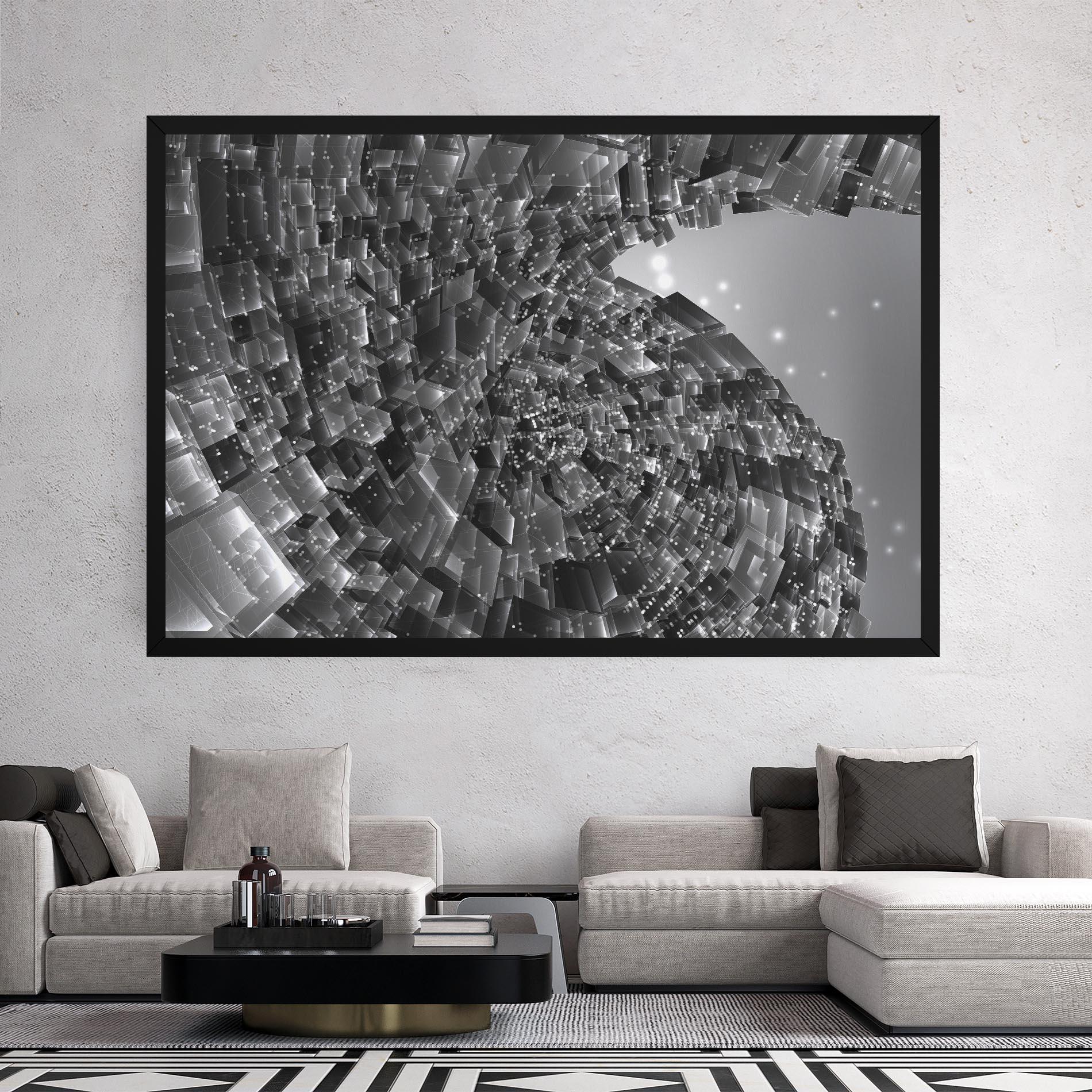 Vászonkép Grey Shape View mockup 2