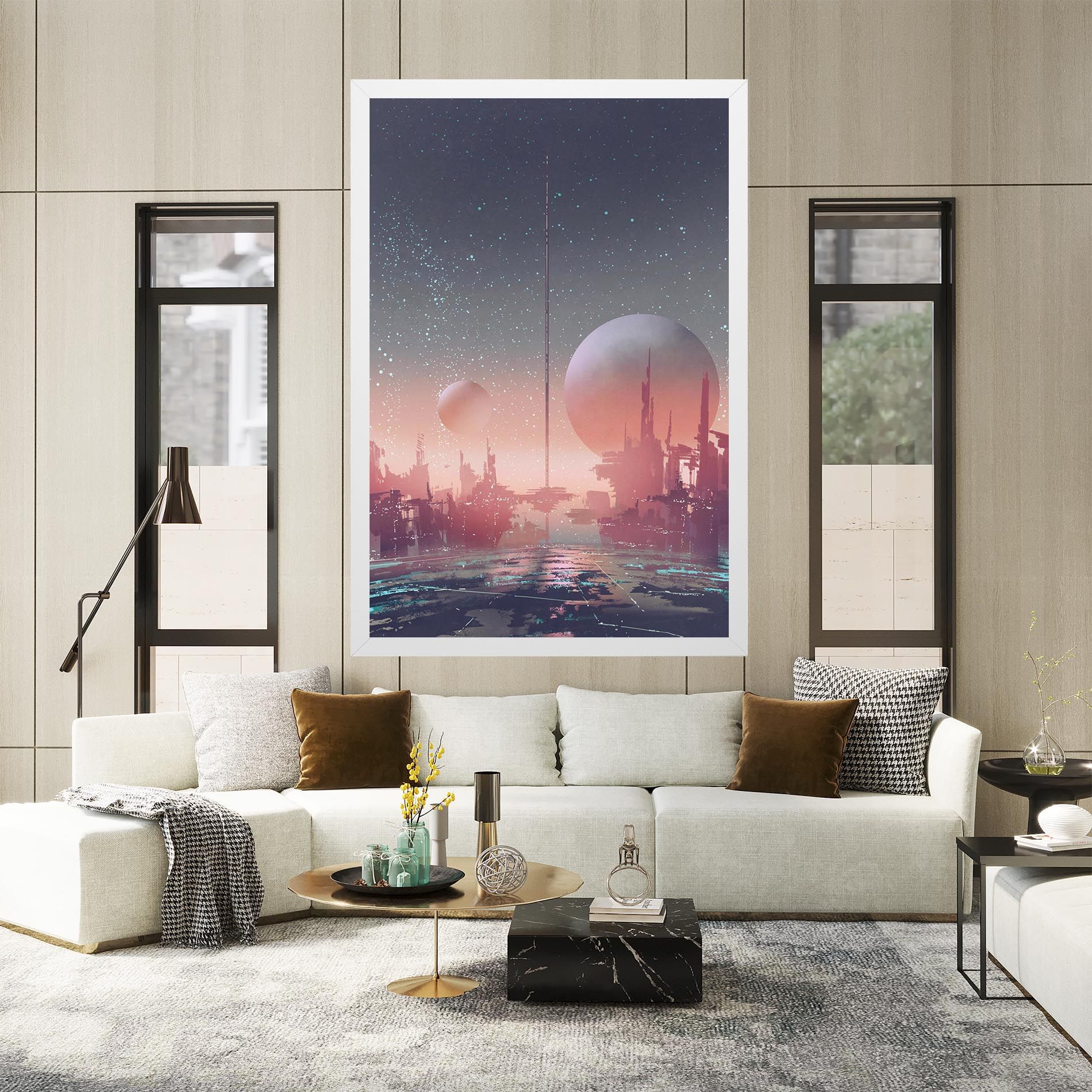Futuristic Alien Buildings mockup 2