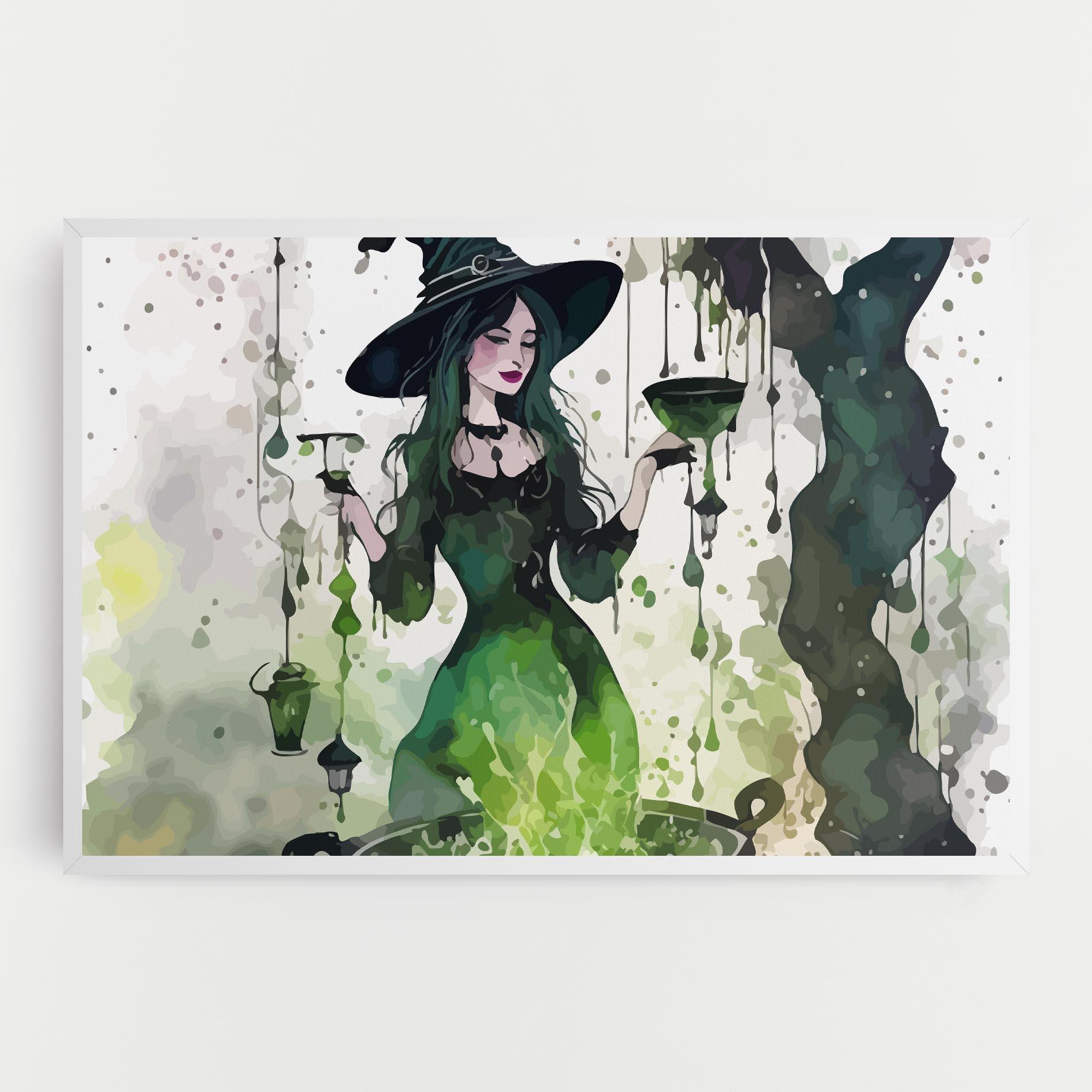 Vászonkép Green Light Witch mockup 0