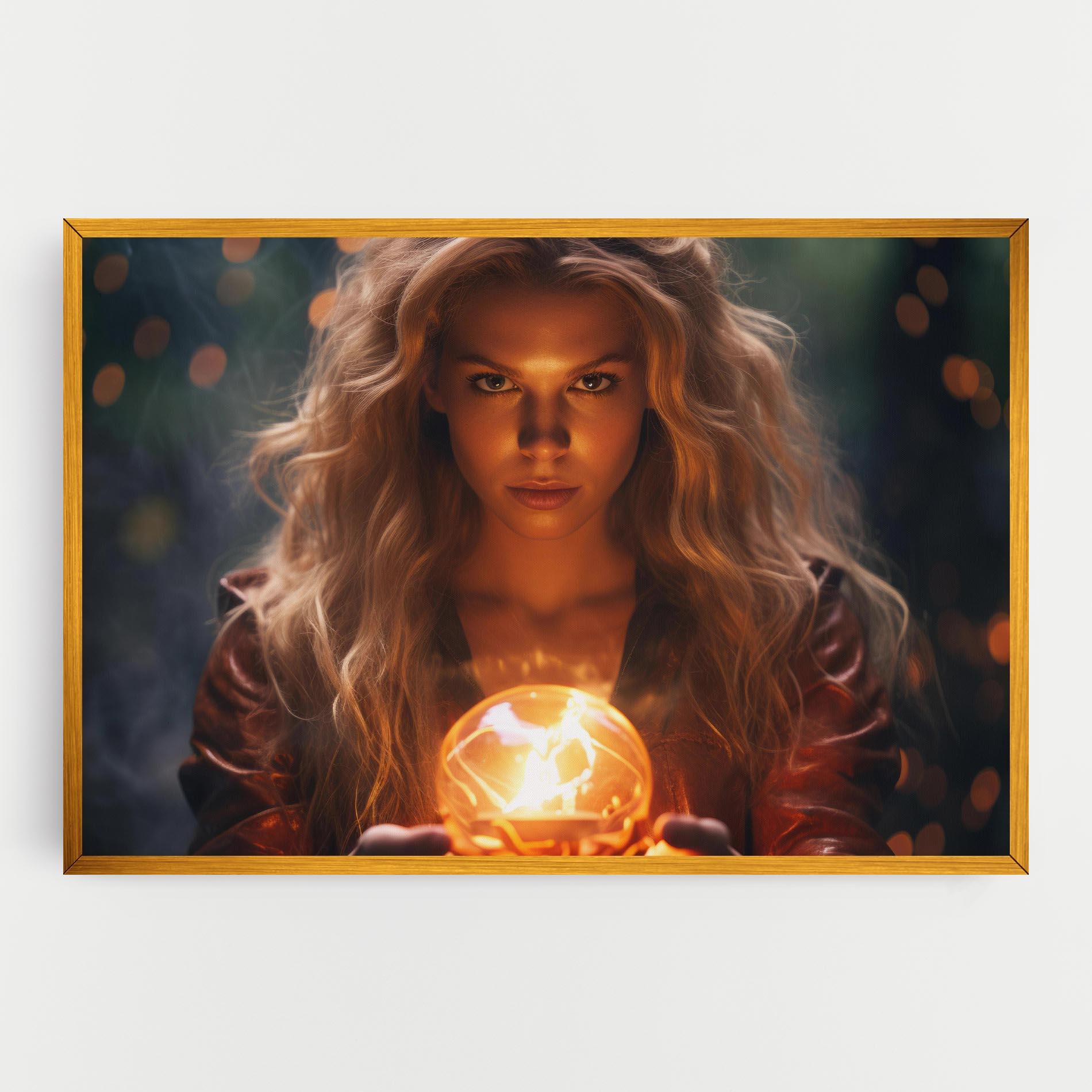 Vászonkép Beautiful Woman Witch mockup 0