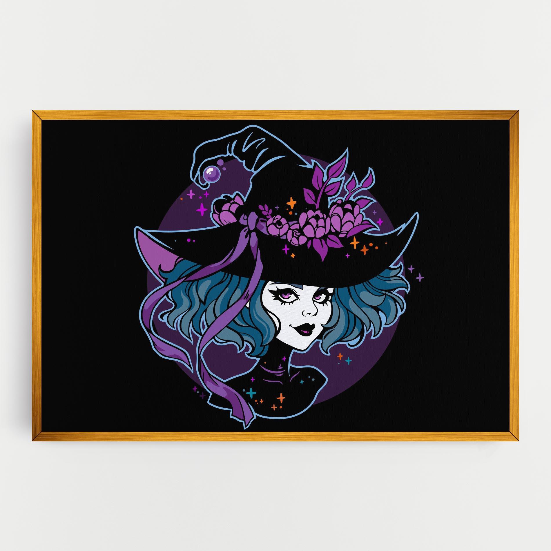 Vászonkép Cute Purple Witch mockup 0