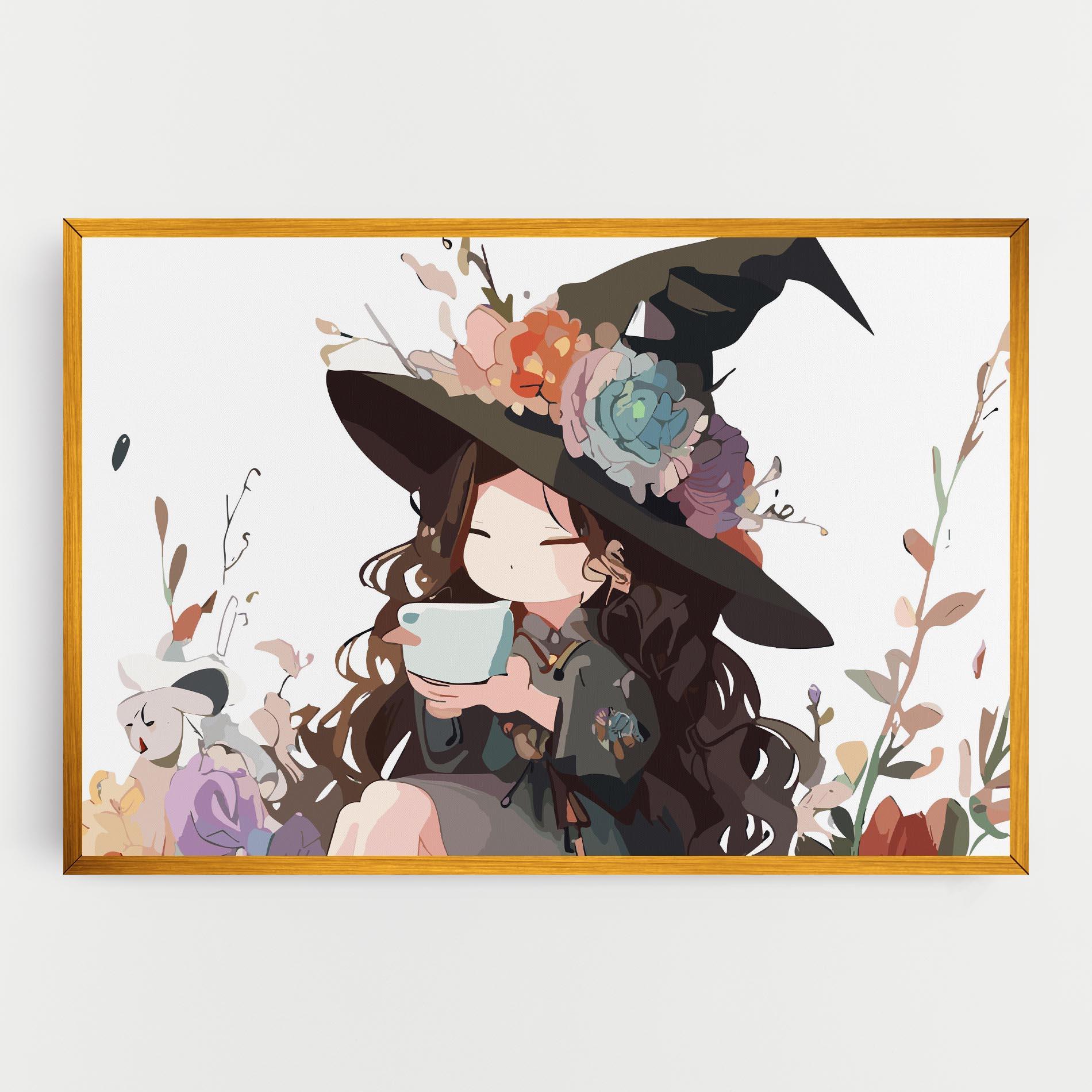 Vászonkép Cute Witch mockup 0