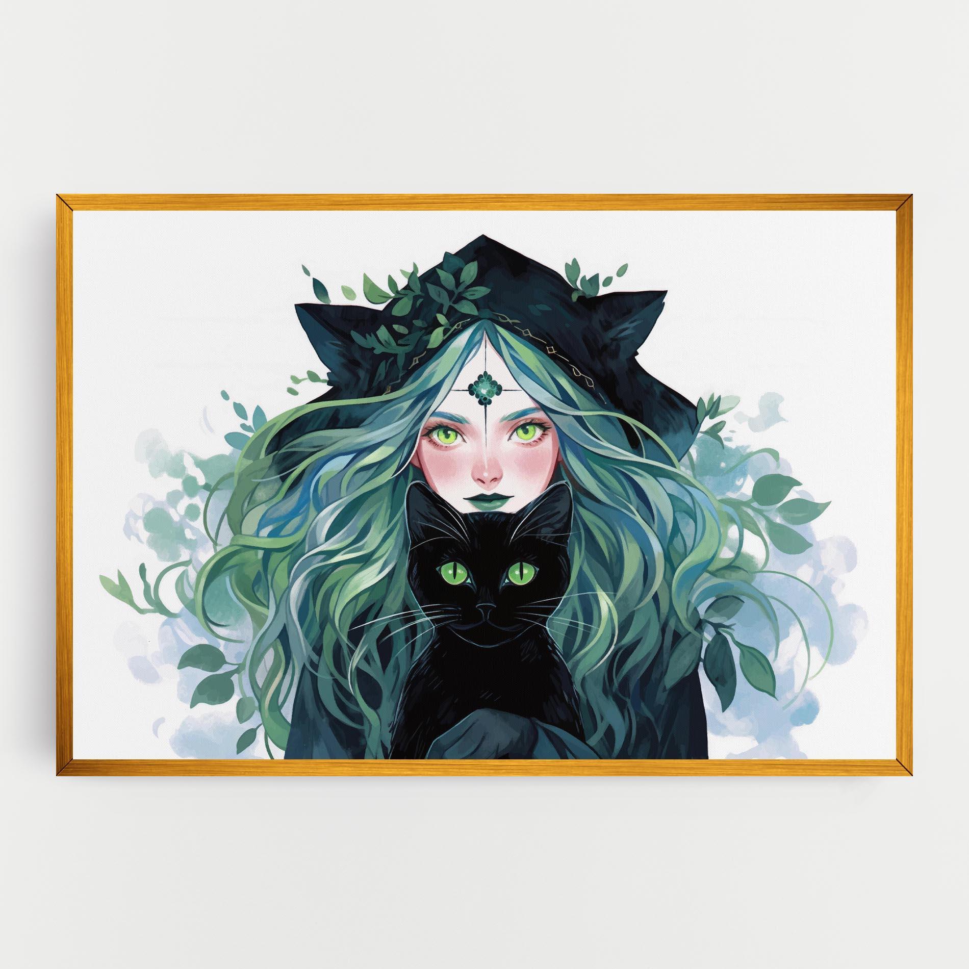 Vászonkép Magic Cat Witch mockup 0