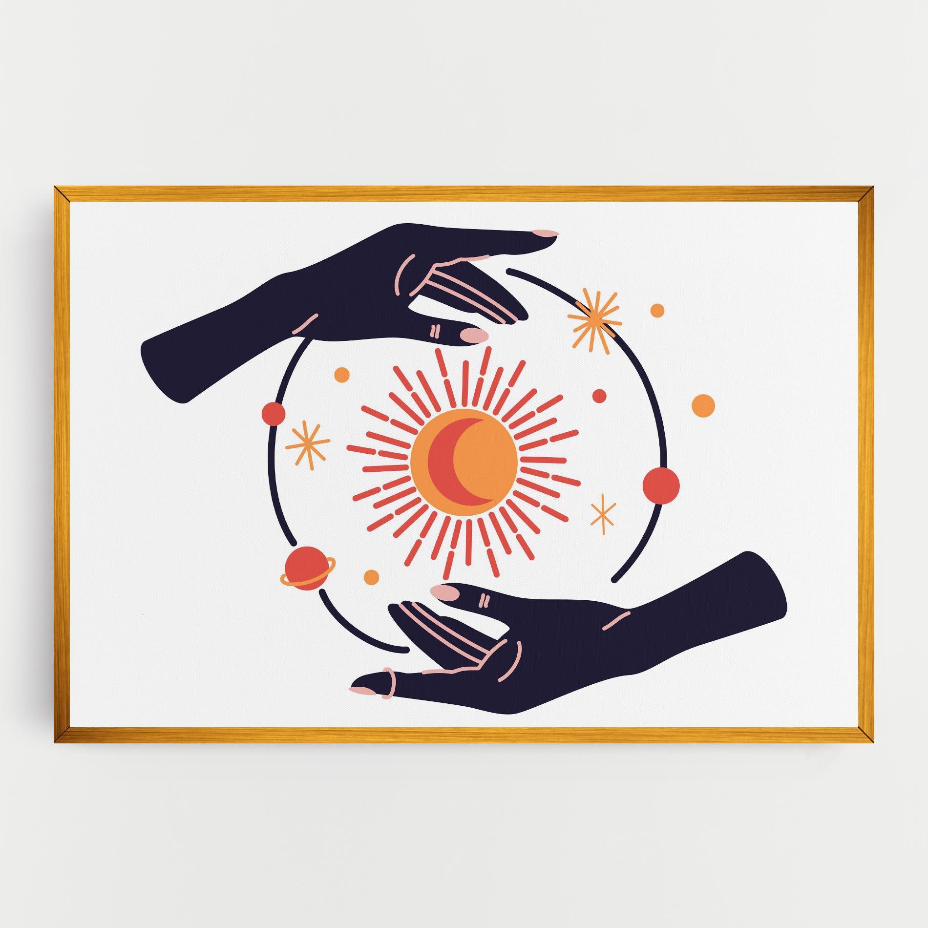 Vászonkép Purple Magic Hands mockup 0