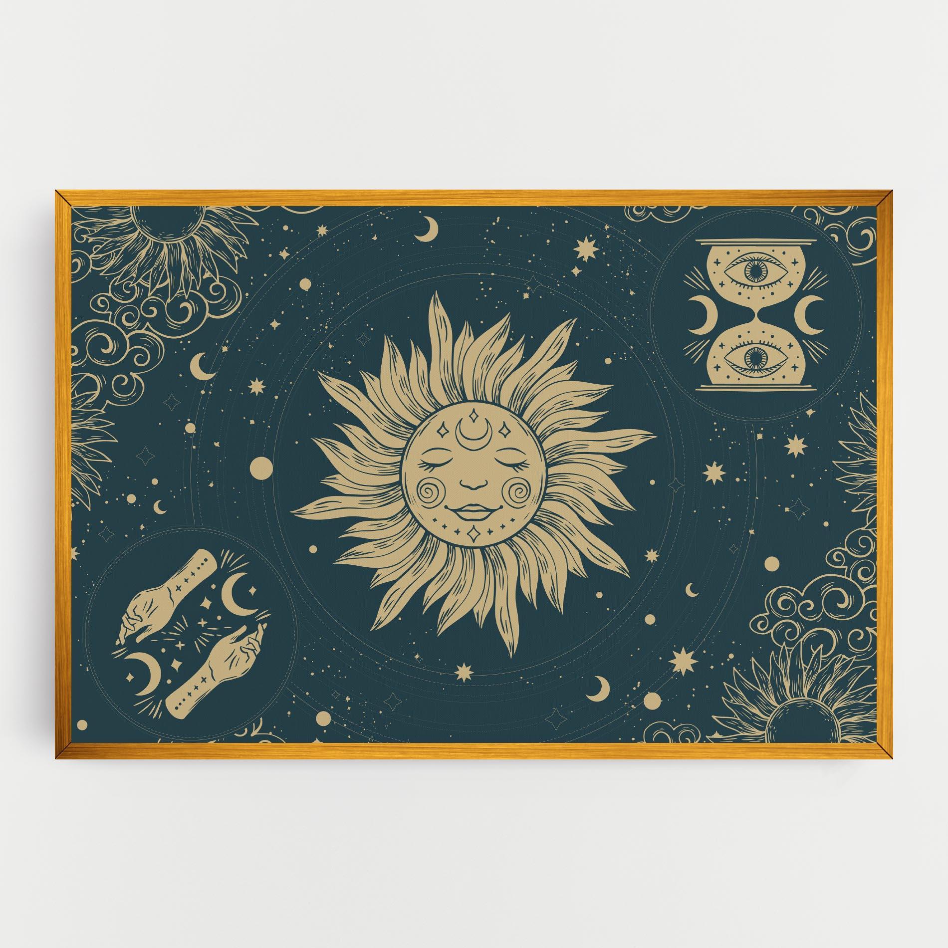 Vászonkép Sun Face Magic mockup 0