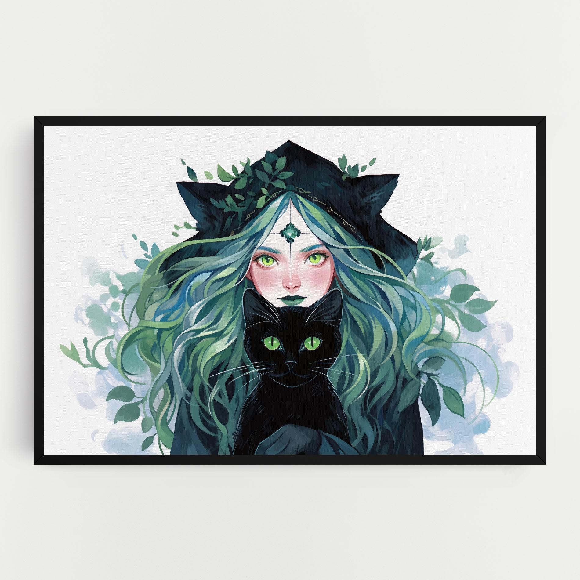 Vászonkép Magic Cat Witch mockup 0