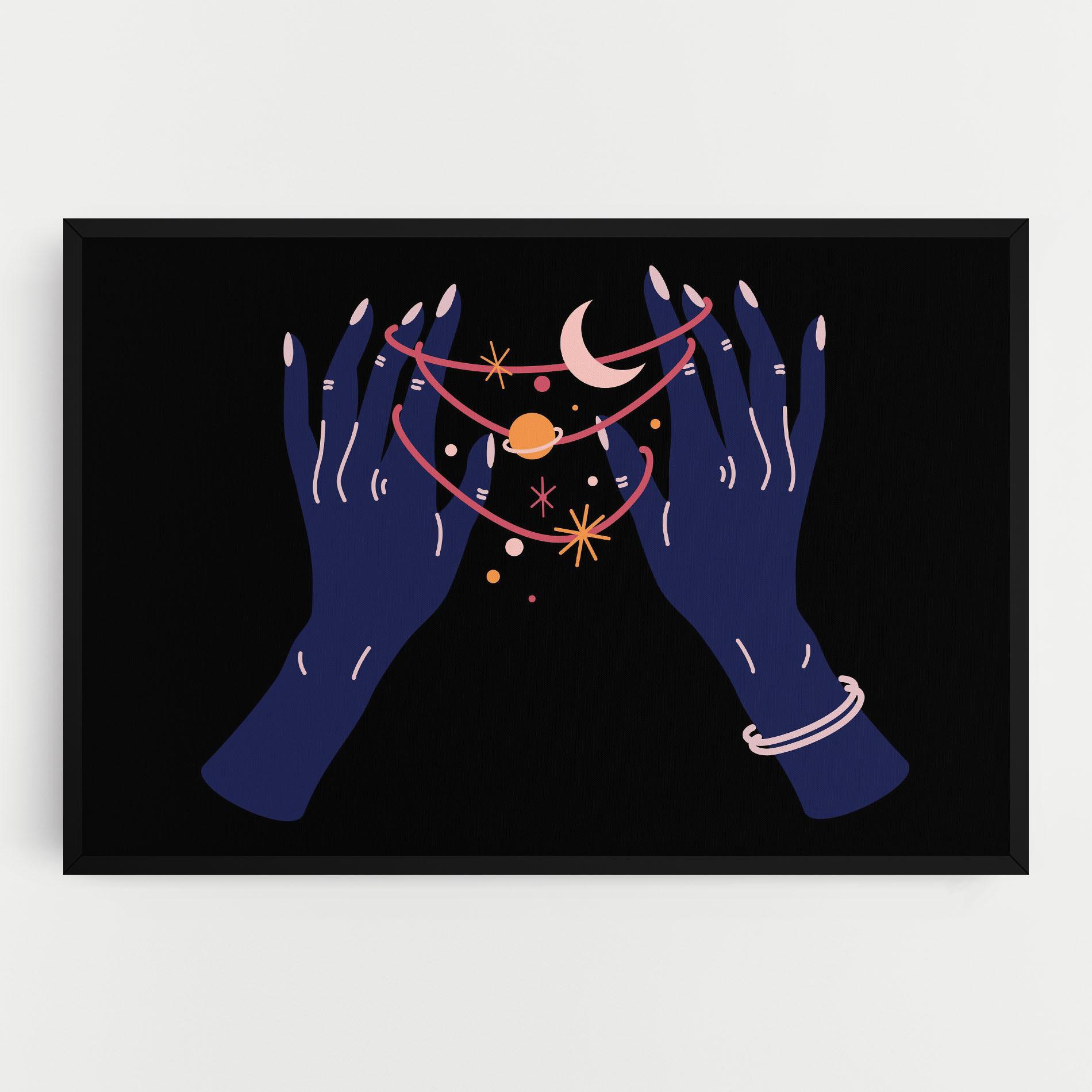 Vászonkép Pretty Hands Witch mockup 0
