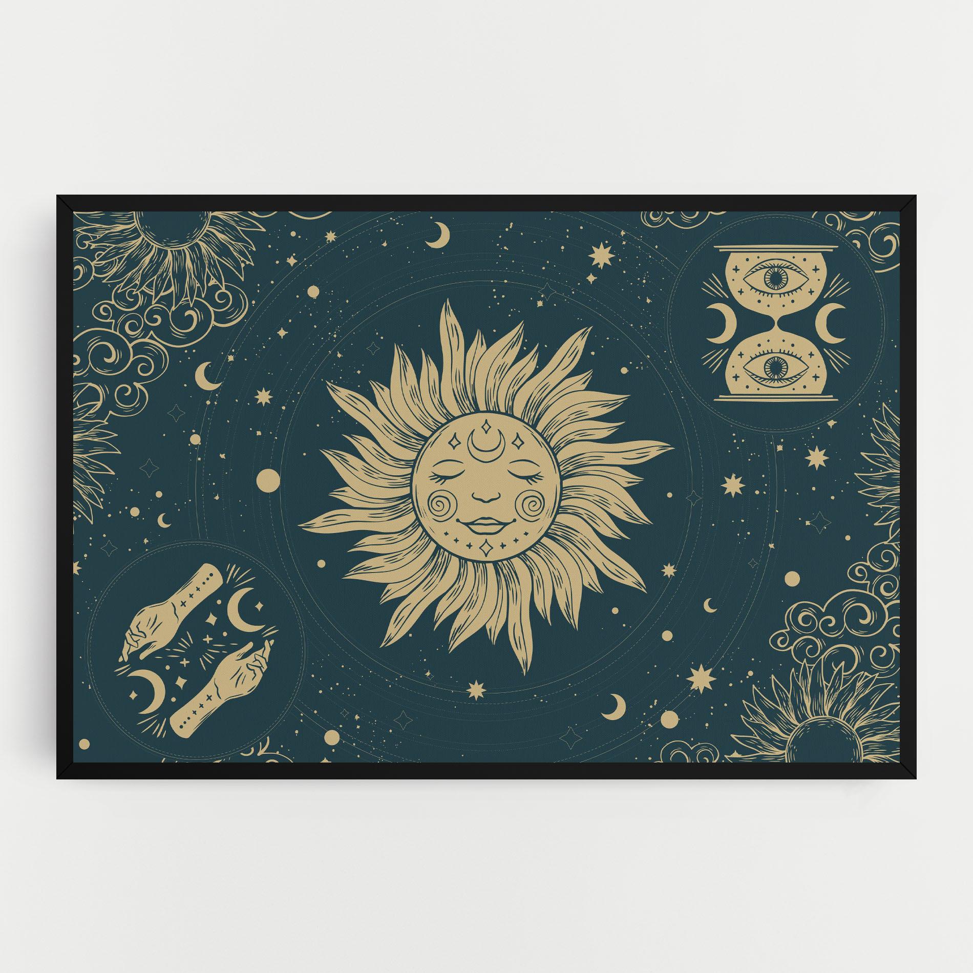 Vászonkép Sun Face Magic mockup 0