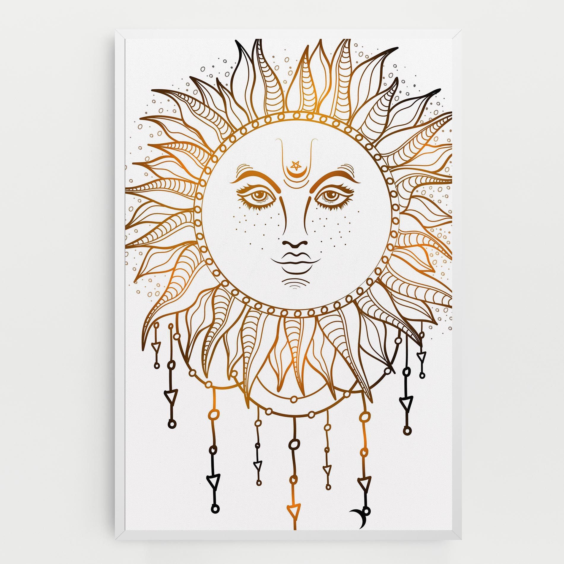 Gold Sun Face mockup 0