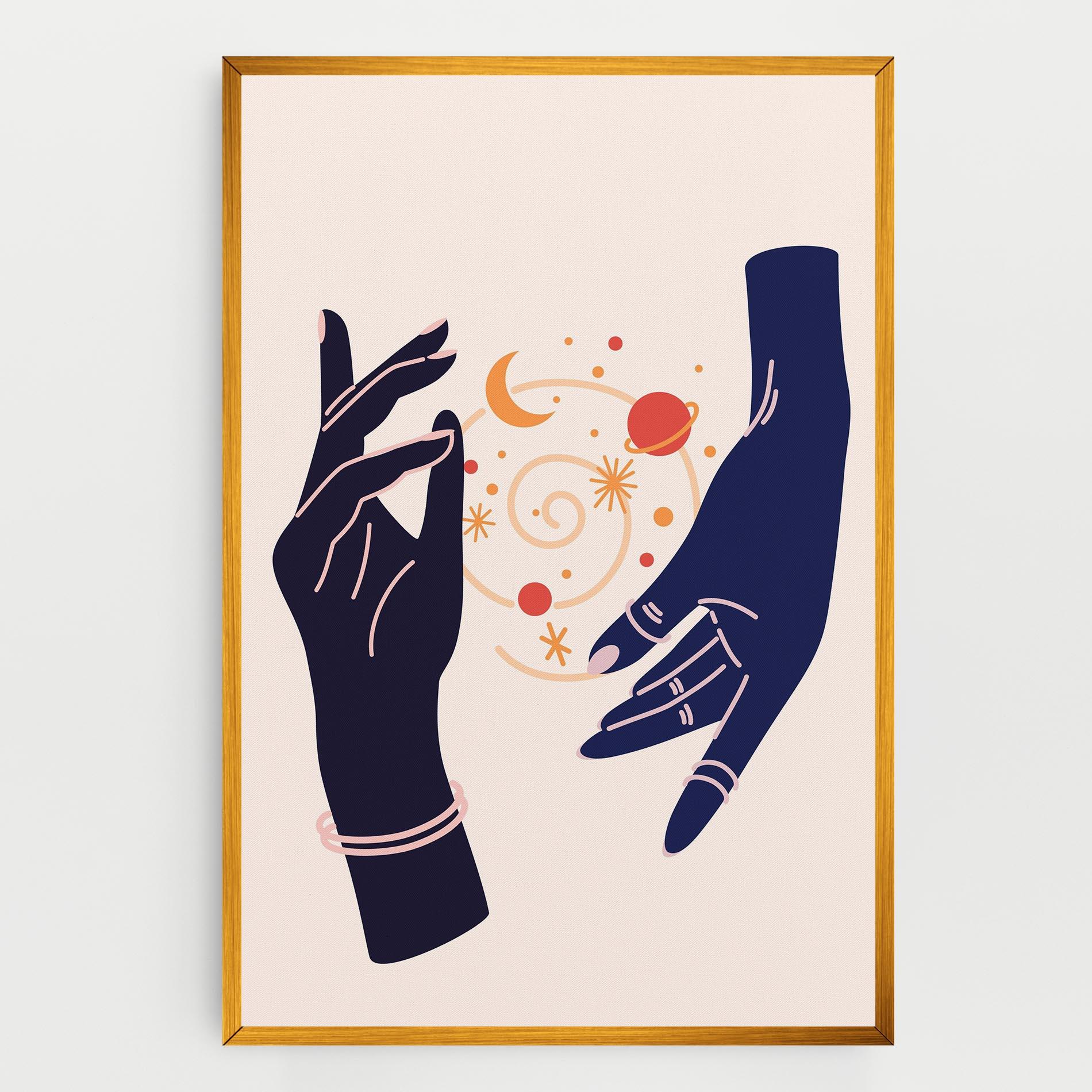 Vászonkép Magic Purple Hands mockup 0