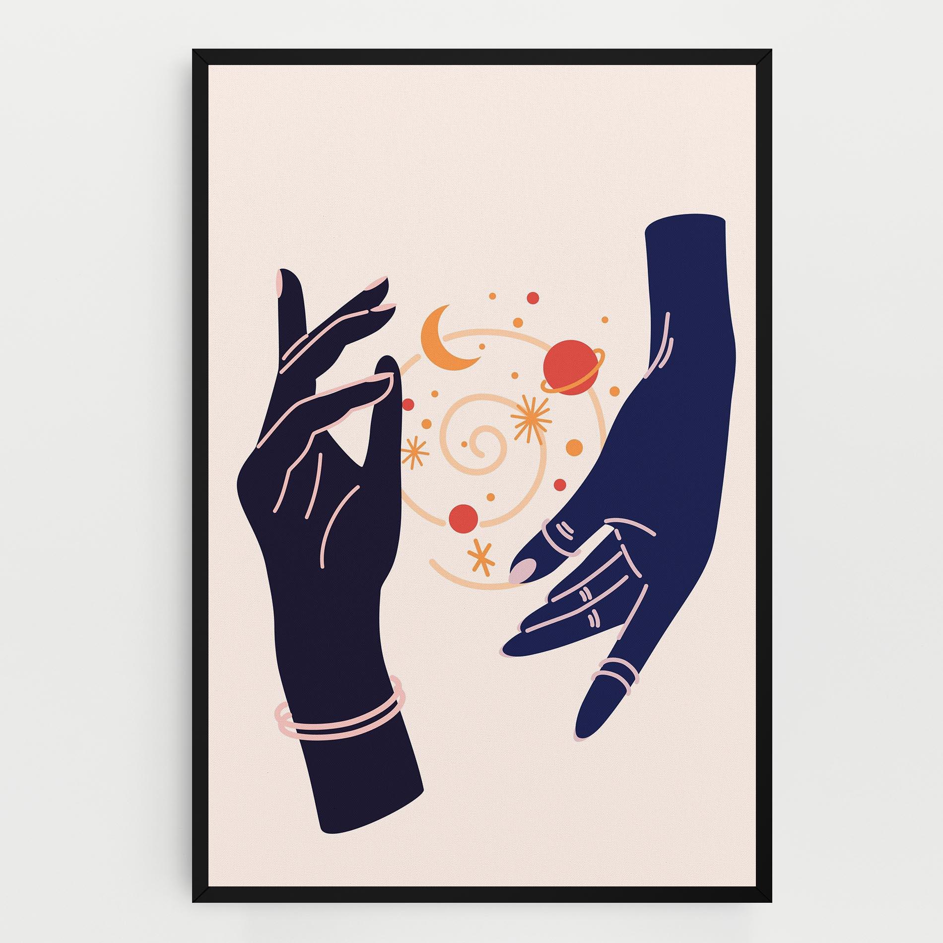 Vászonkép Magic Purple Hands mockup 0