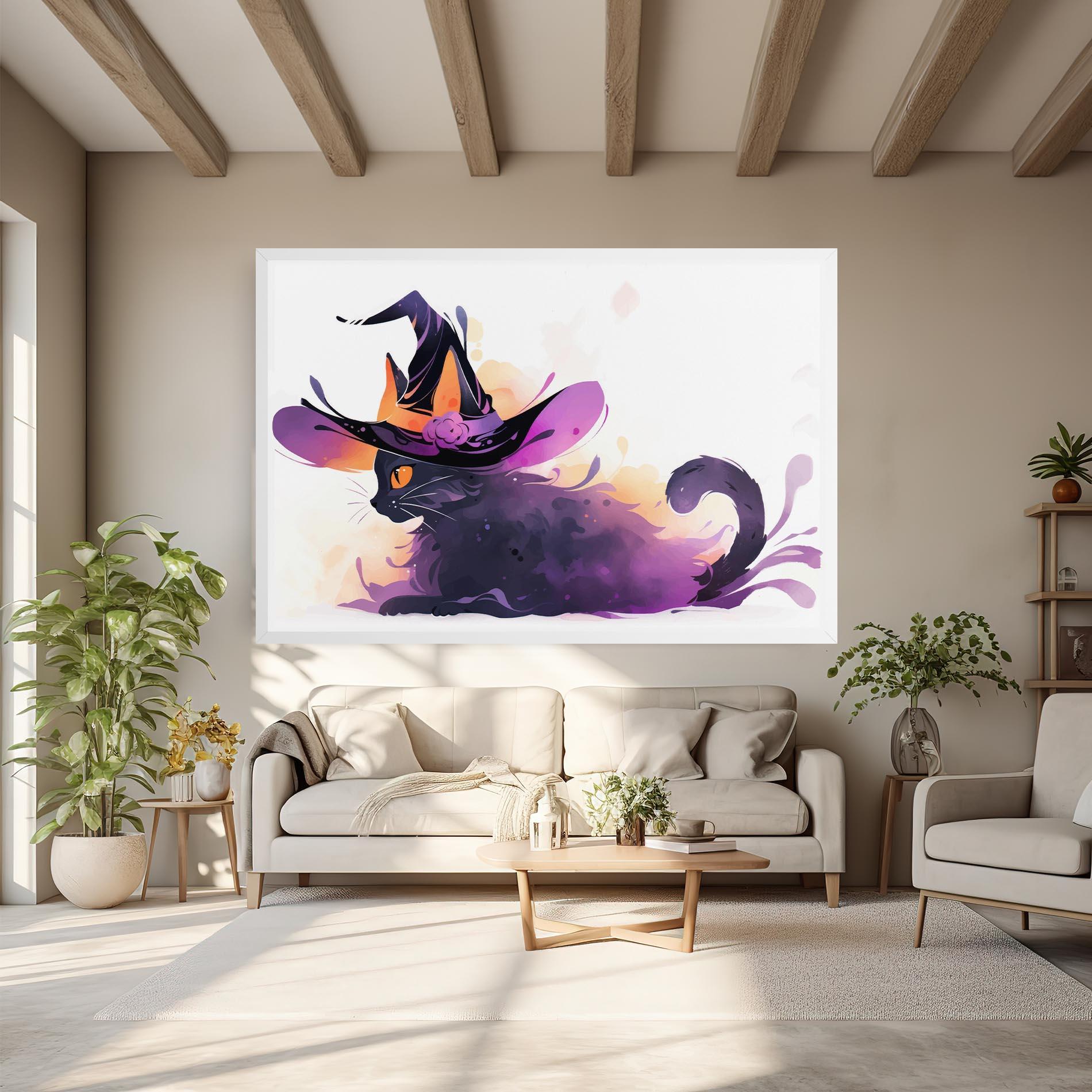 Vászonkép Cat Witch mockup 6