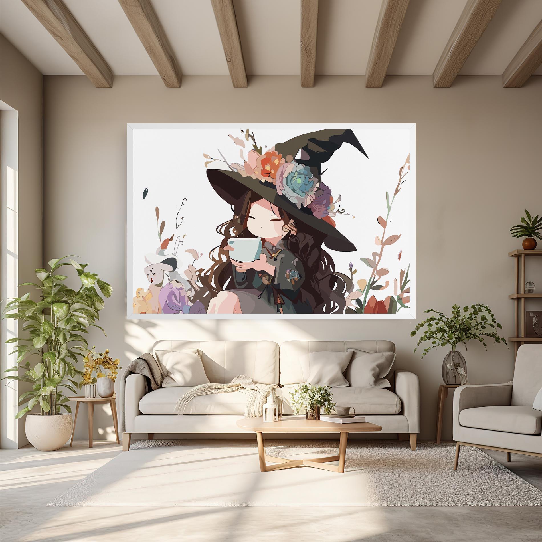 Vászonkép Cute Witch mockup 6