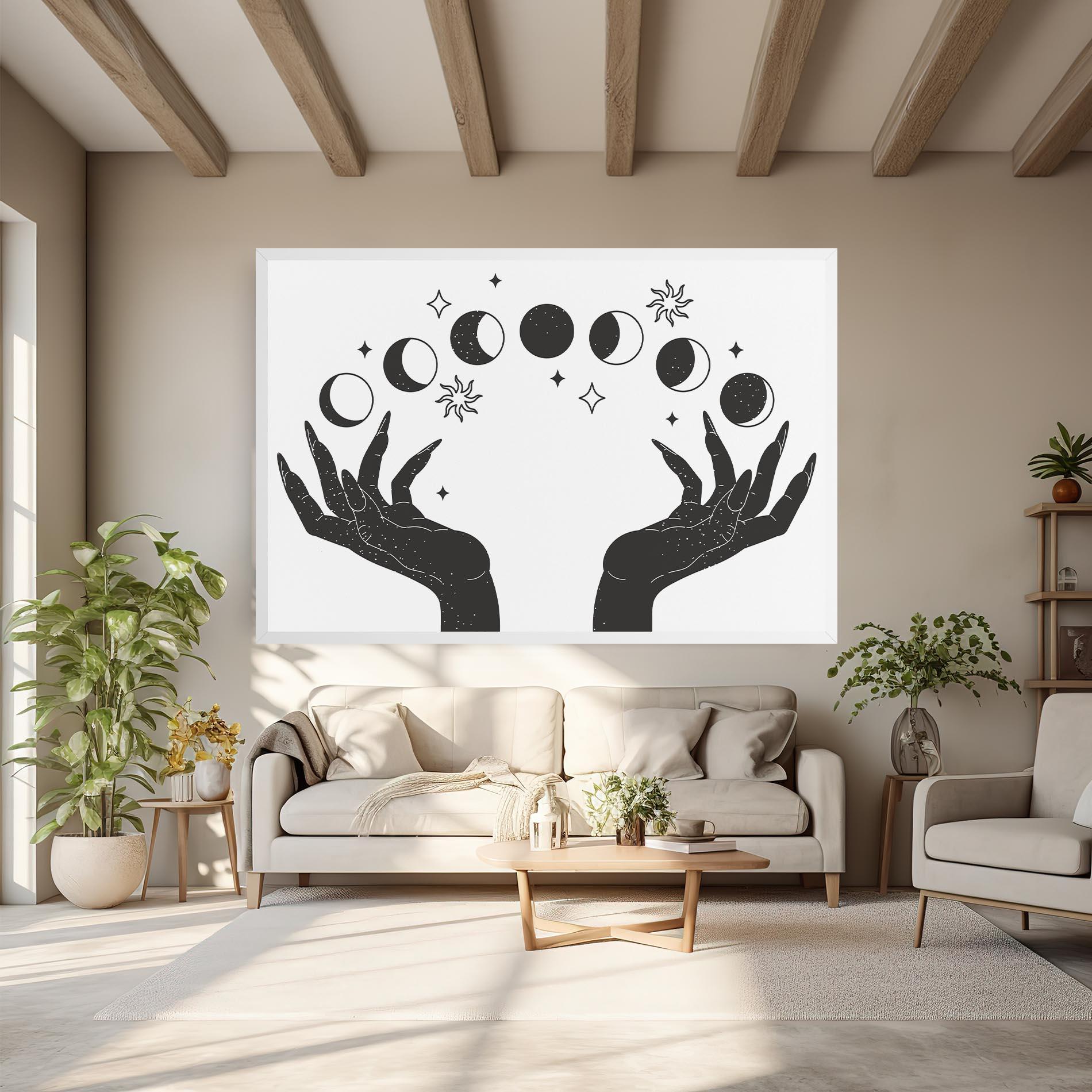 Vászonkép Magic Moon Hands mockup 6