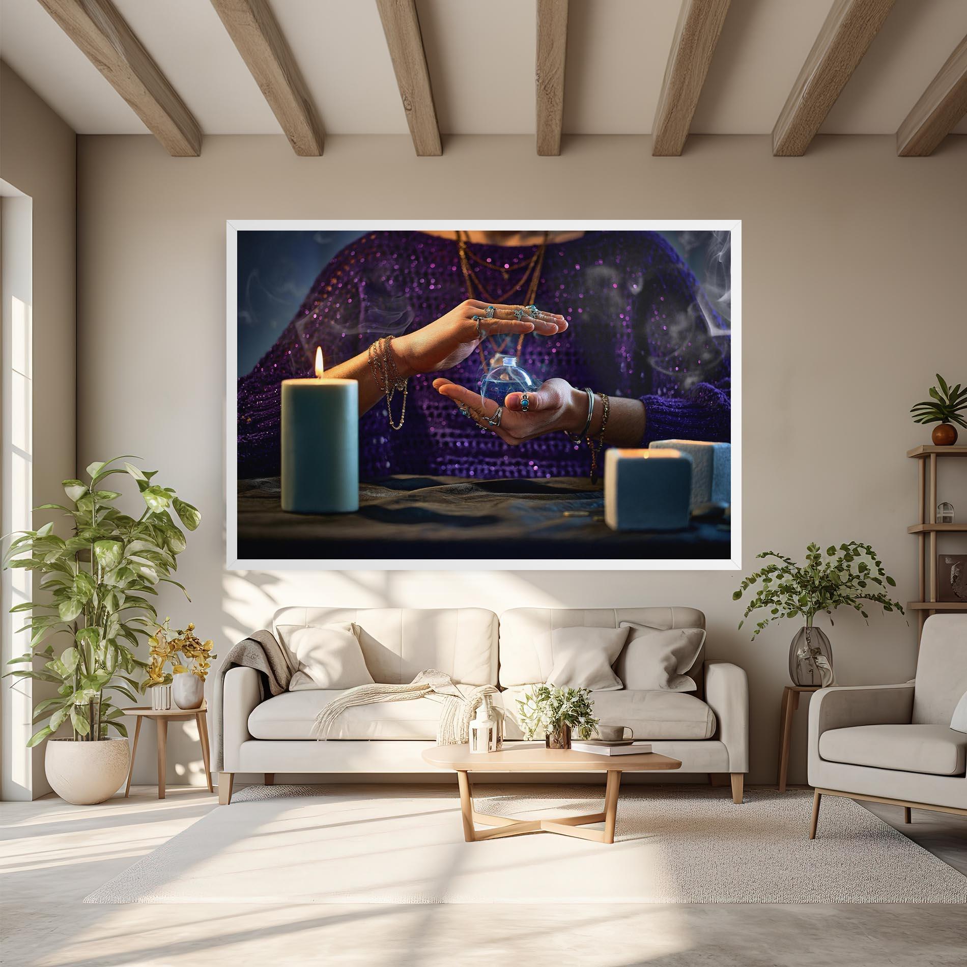 Vászonkép Witch Magic Smoke mockup 6