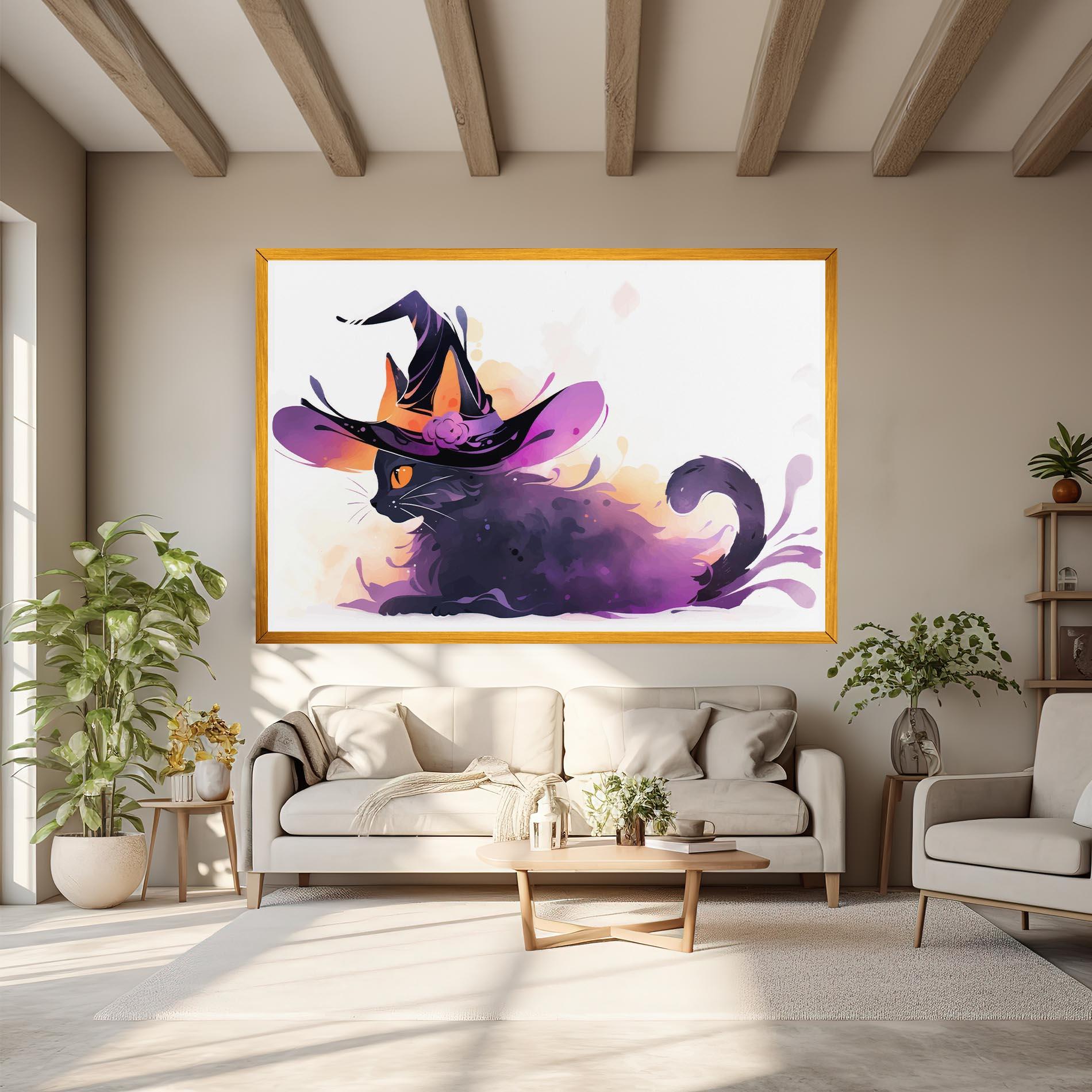 Vászonkép Cat Witch mockup 6