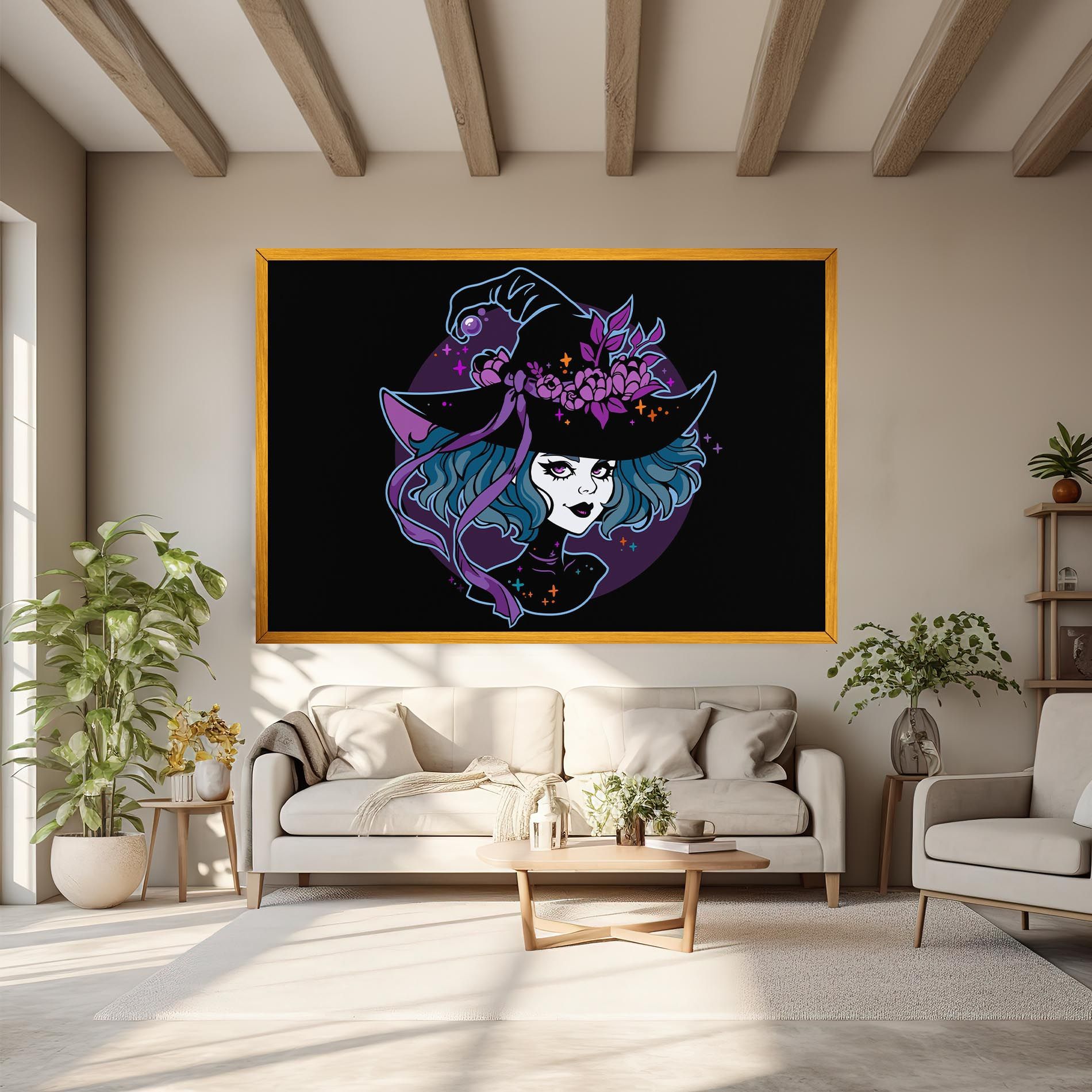Cute Purple Witch mockup 6