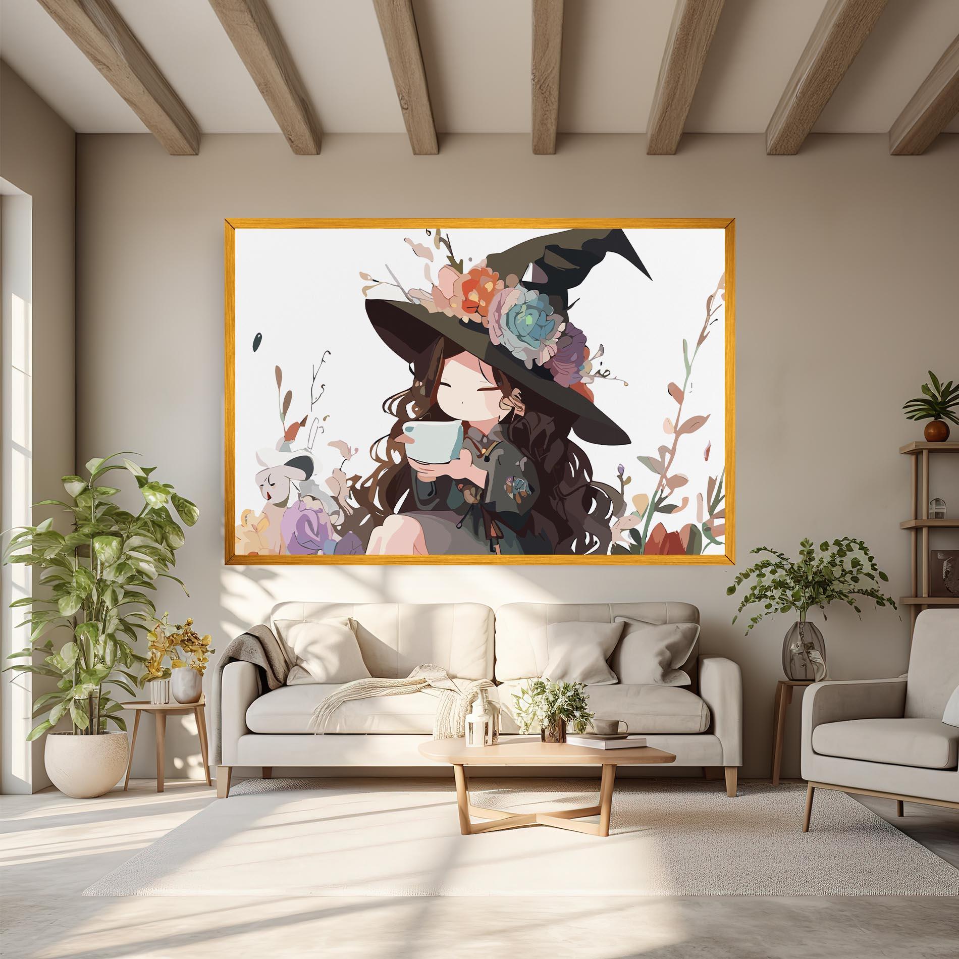 Vászonkép Cute Witch mockup 6