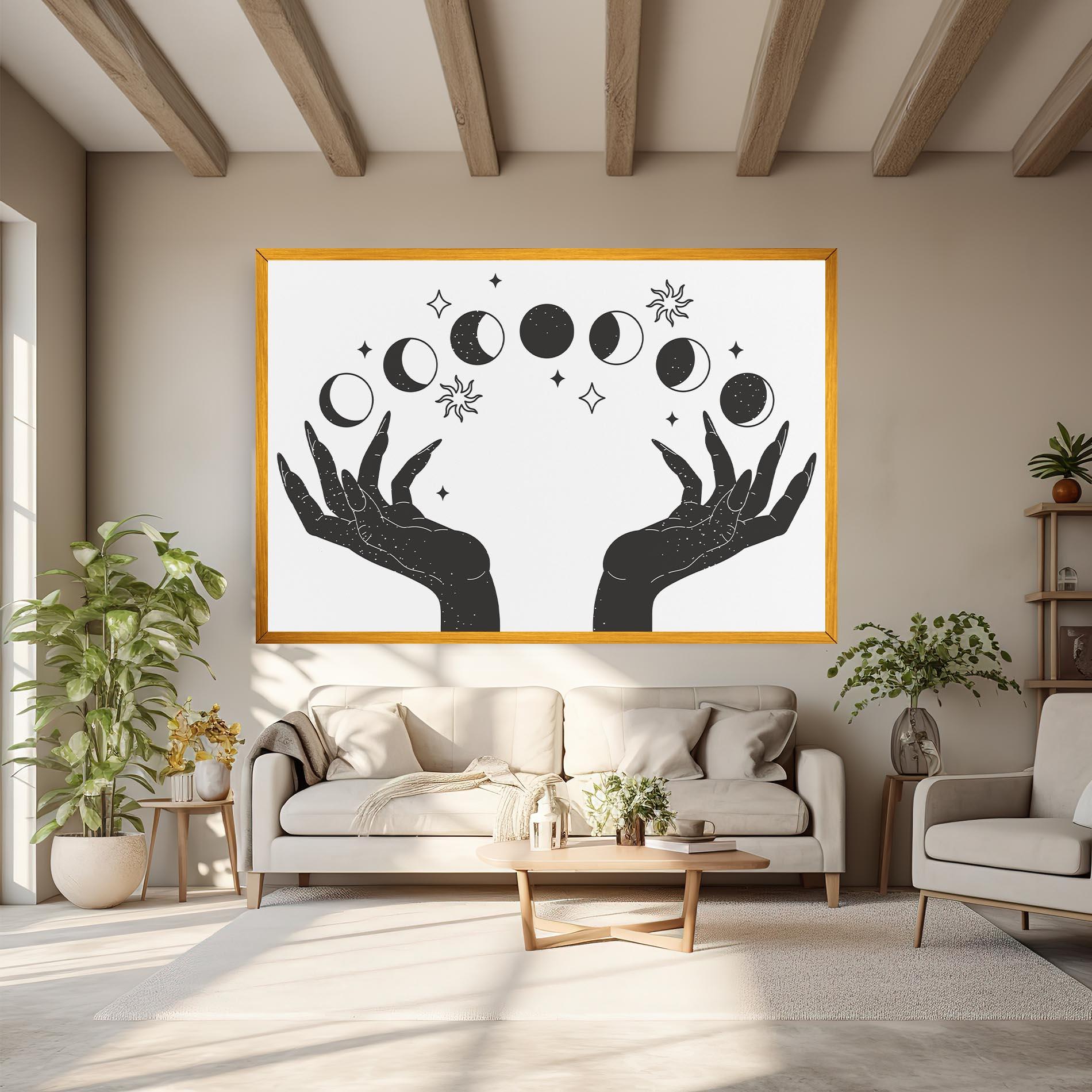 Vászonkép Magic Moon Hands mockup 6