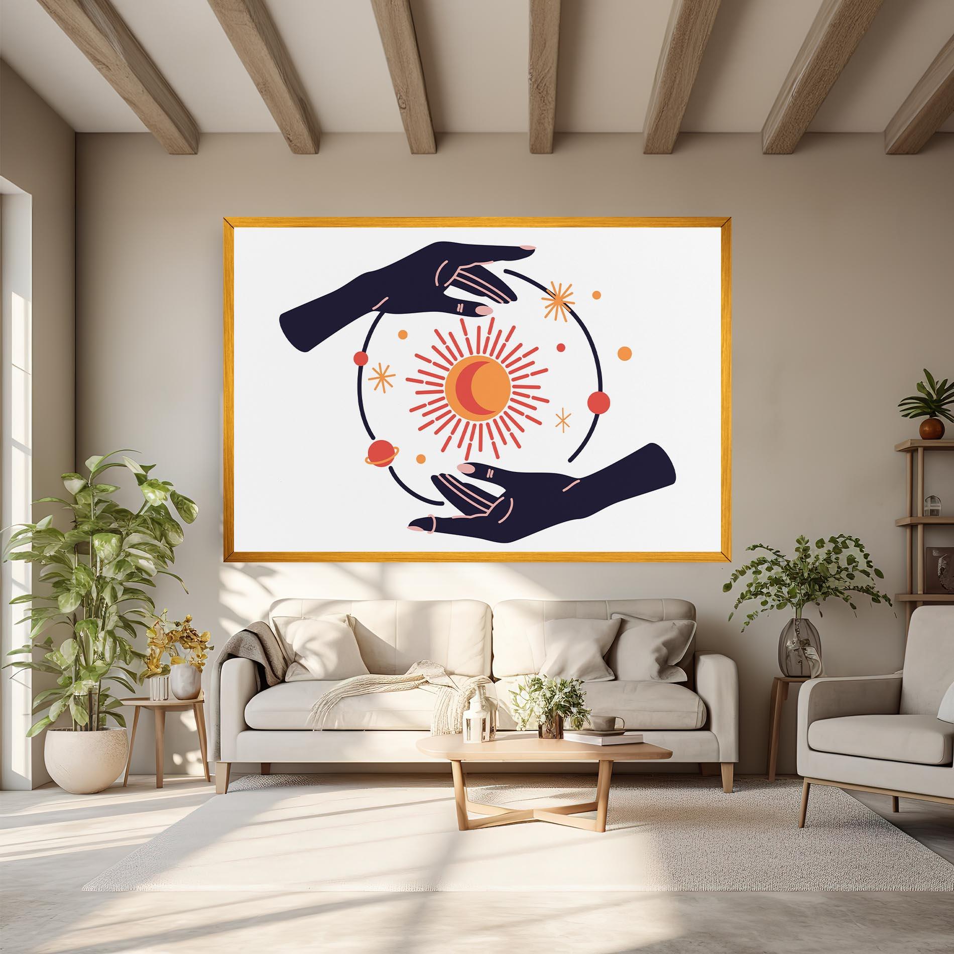 Vászonkép Purple Magic Hands mockup 6