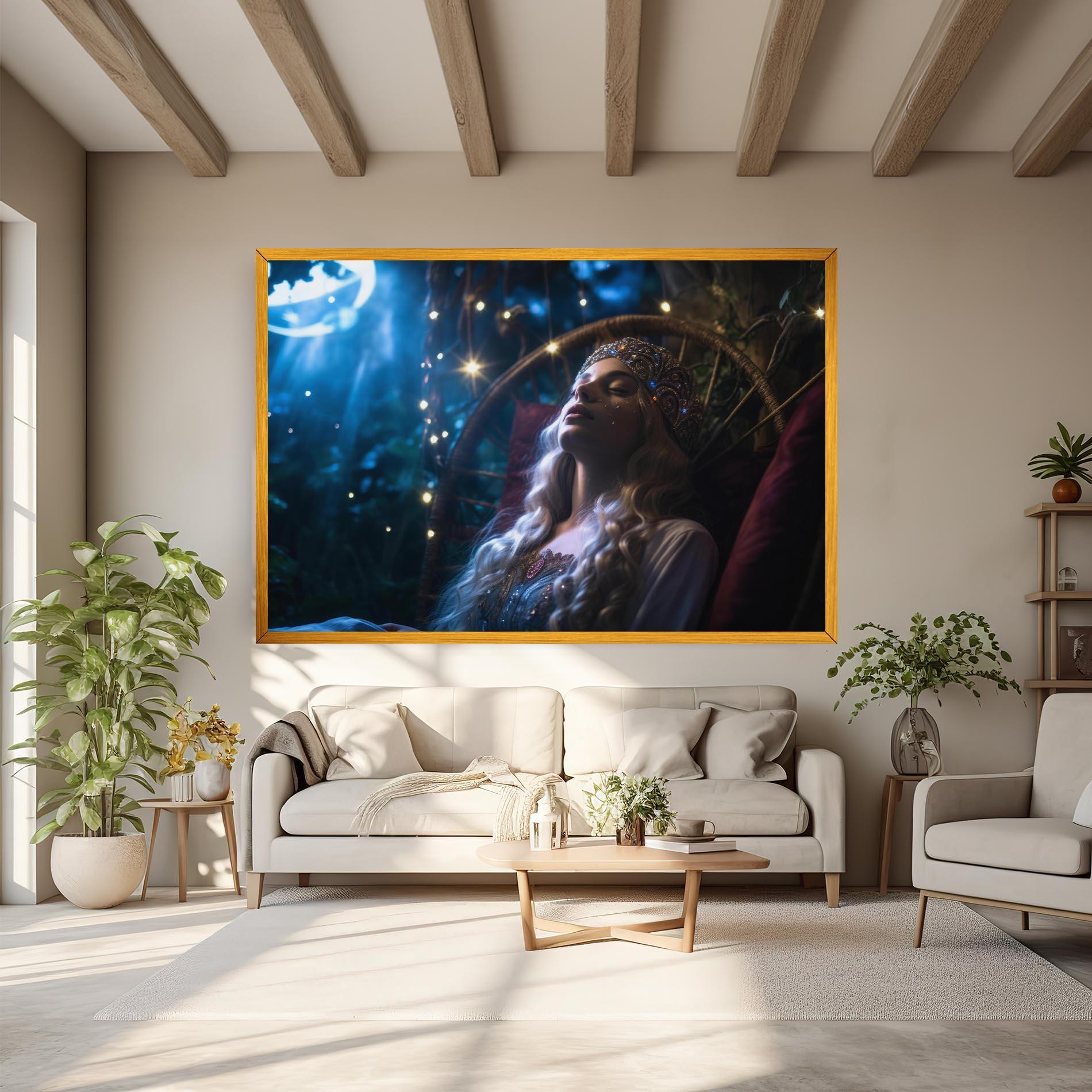 Vászonkép Witch Sleeping mockup 6