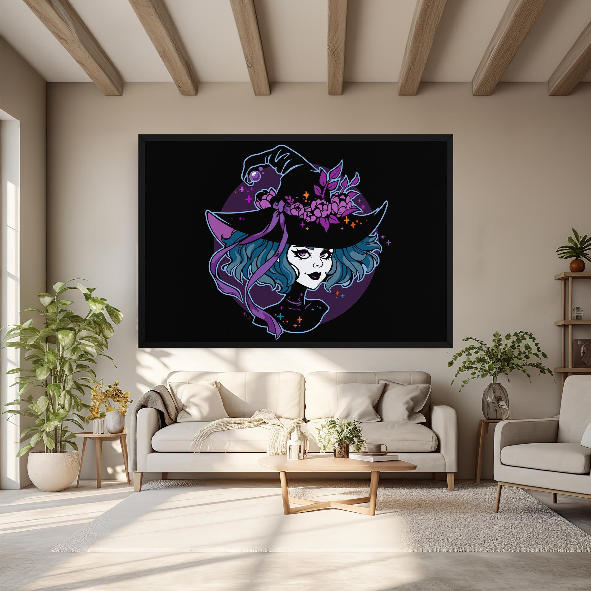Vászonkép Cute Purple Witch mockup 6