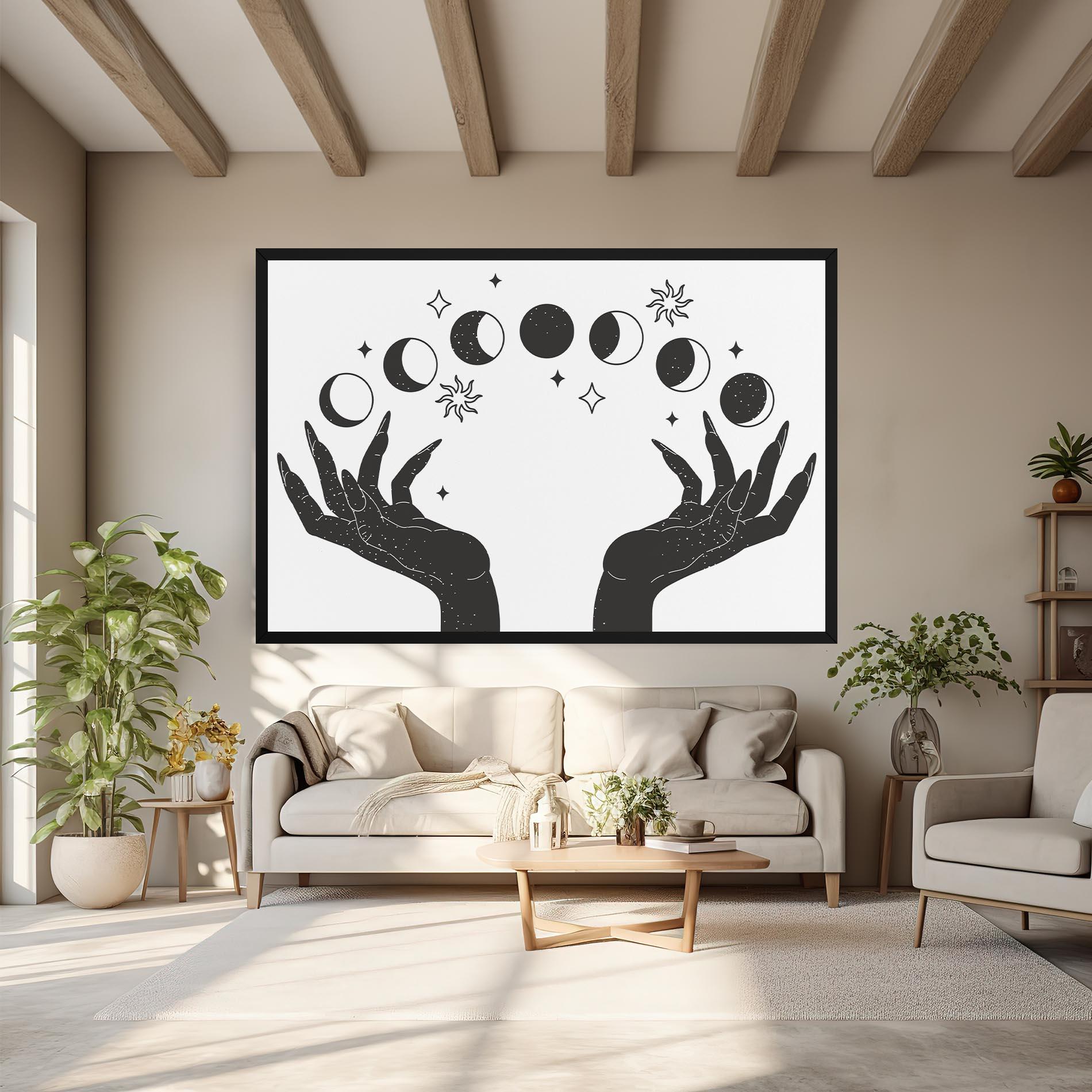 Vászonkép Magic Moon Hands mockup 6