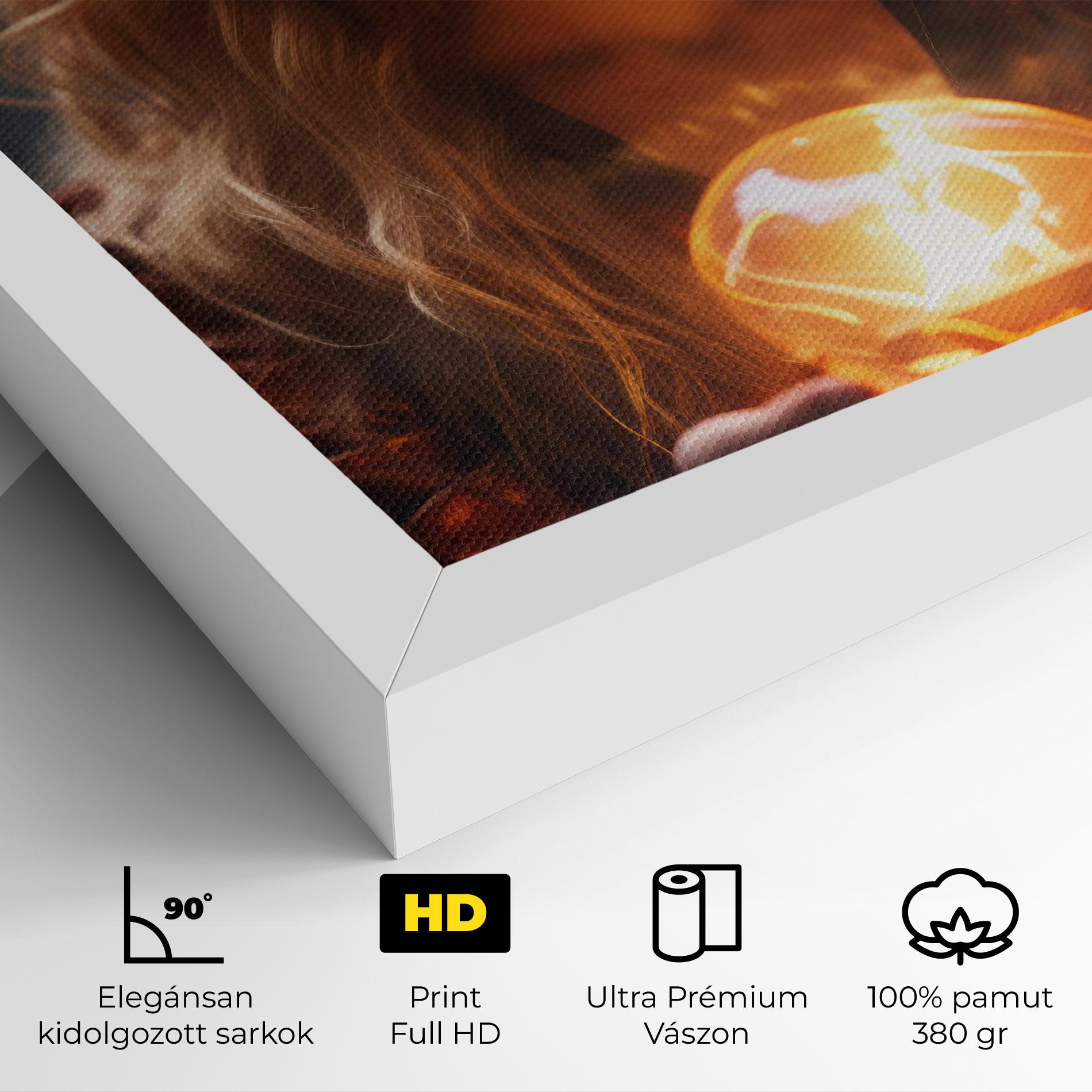 Vászonkép Beautiful Woman Witch mockup 4