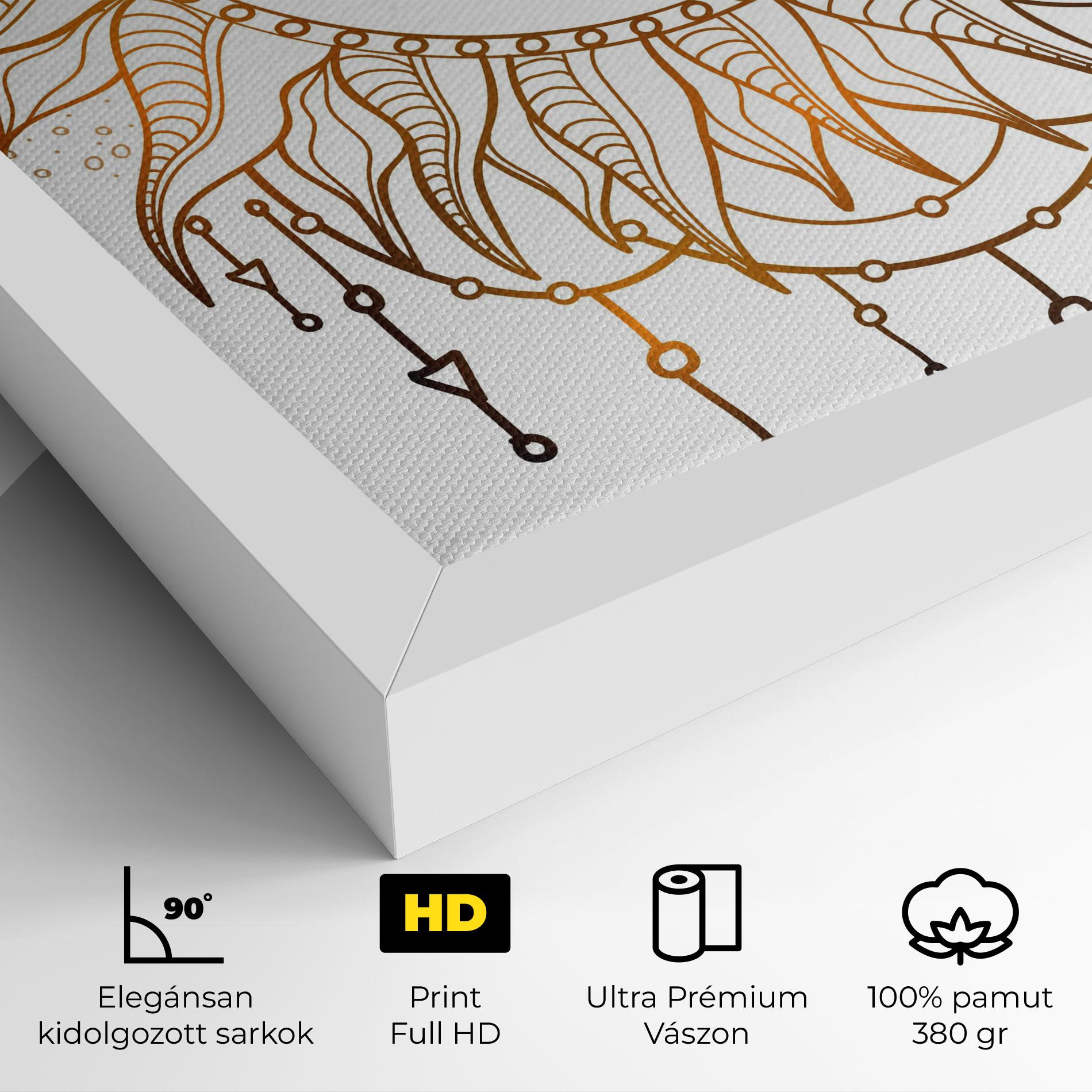 Vászonkép Gold Sun Face mockup 4