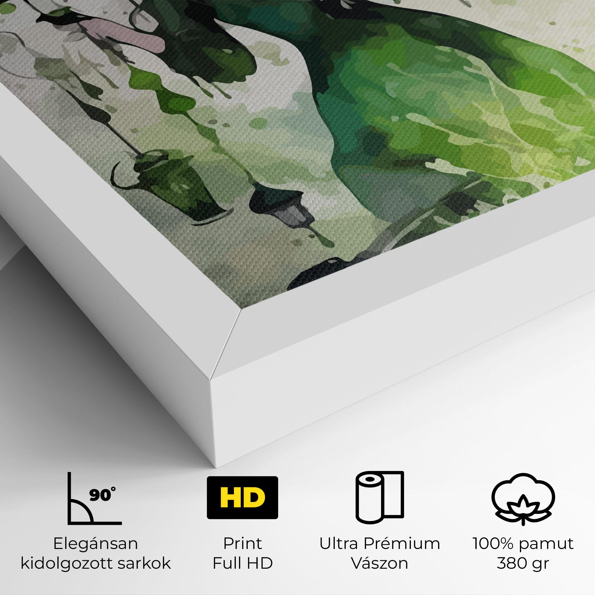 Vászonkép Green Light Witch mockup 4