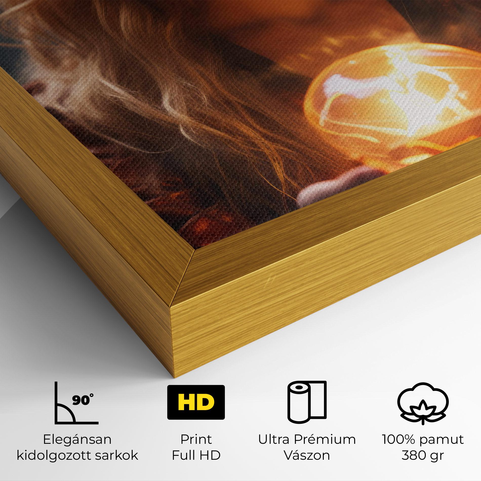 Vászonkép Beautiful Woman Witch mockup 4