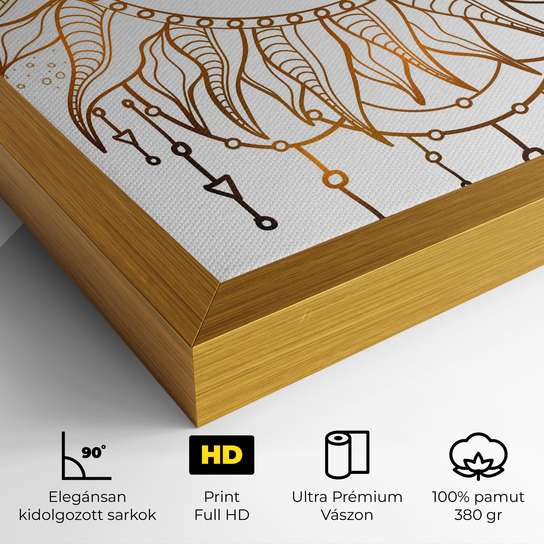 Vászonkép Gold Sun Face mockup 4