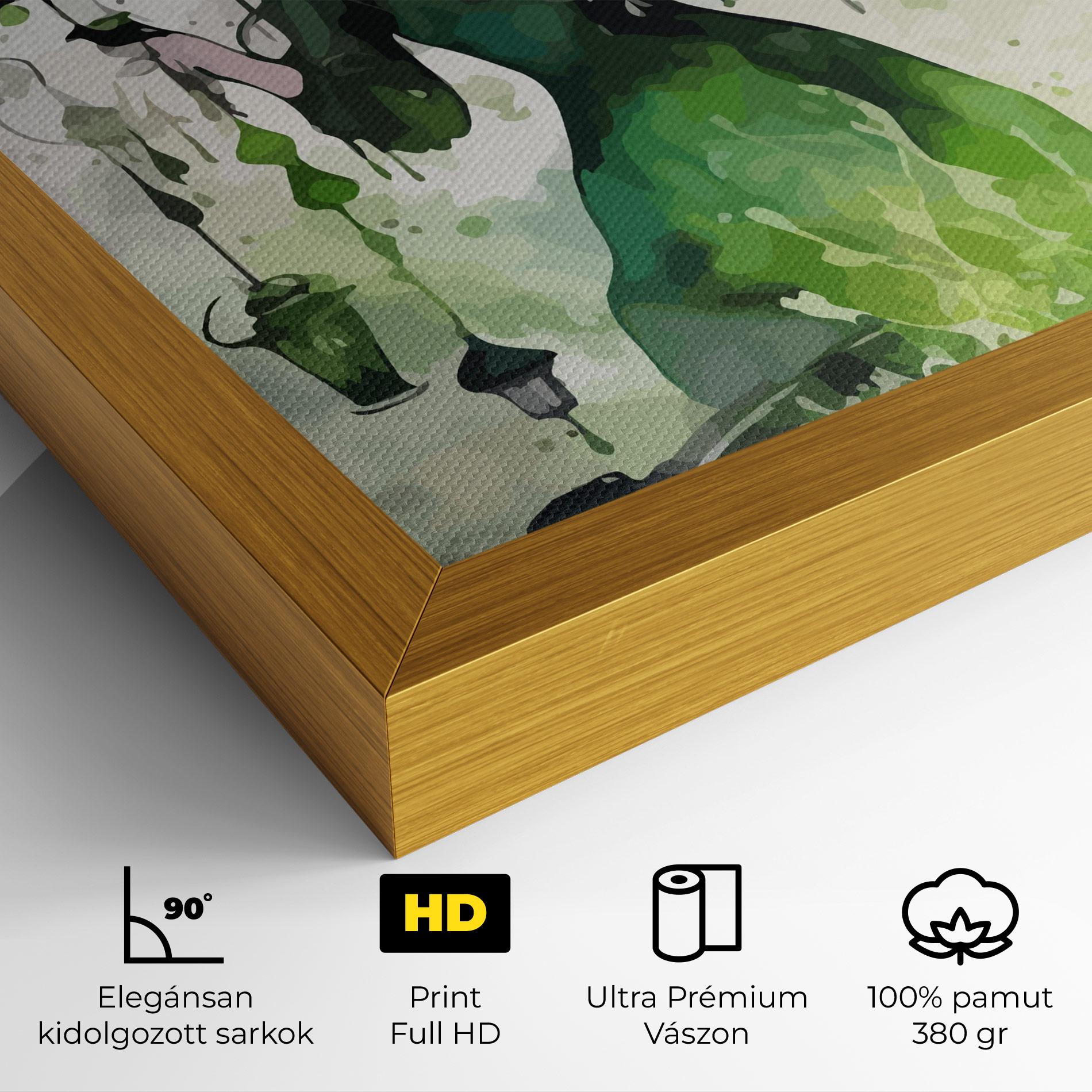 Vászonkép Green Light Witch mockup 4