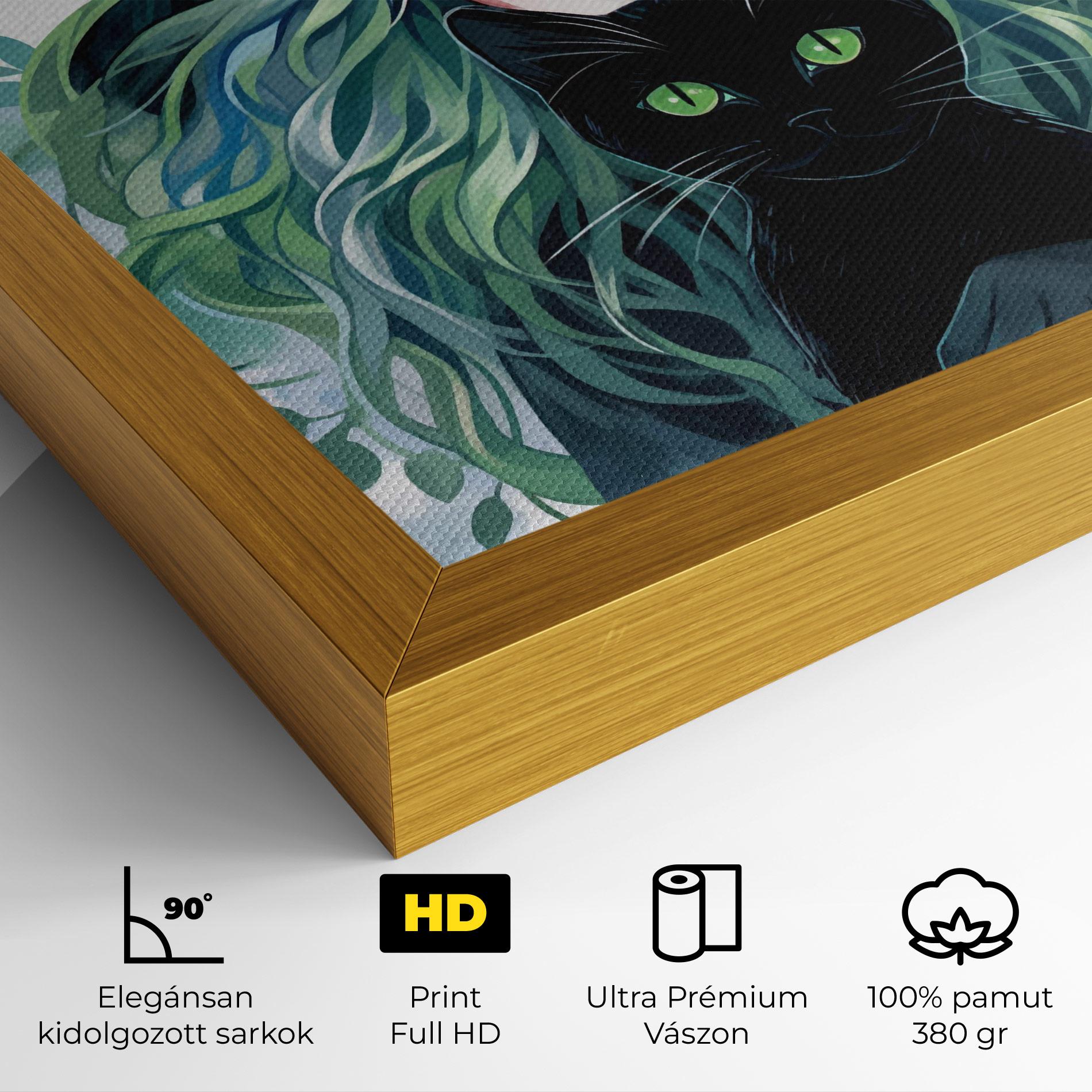 Vászonkép Magic Cat Witch mockup 4