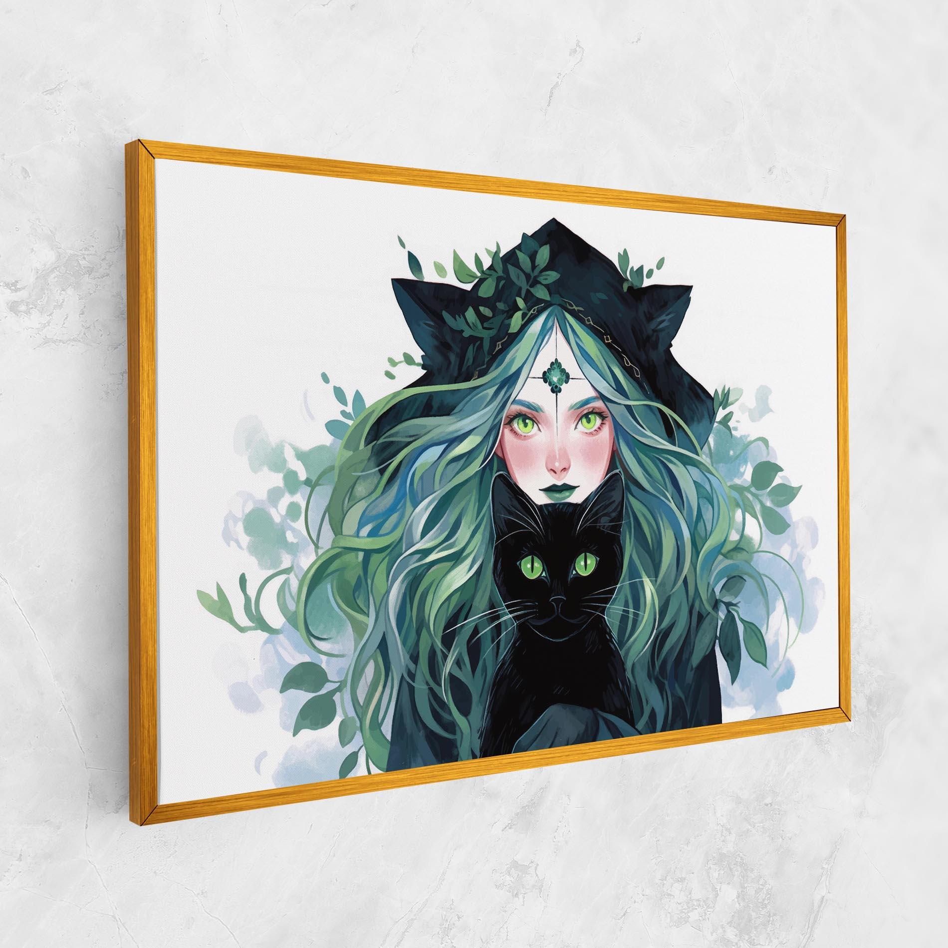 Vászonkép Magic Cat Witch mockup 1
