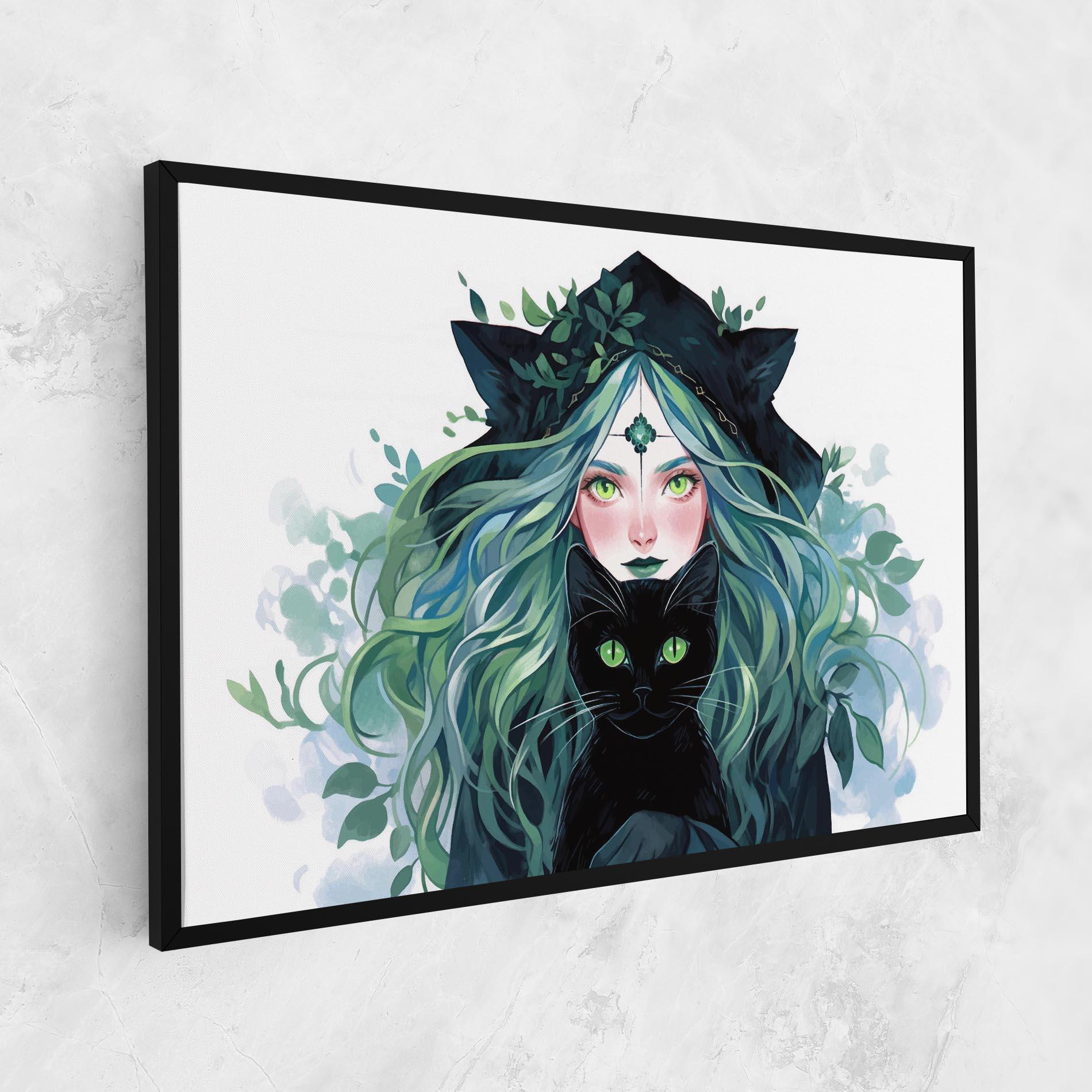 Vászonkép Magic Cat Witch mockup 1