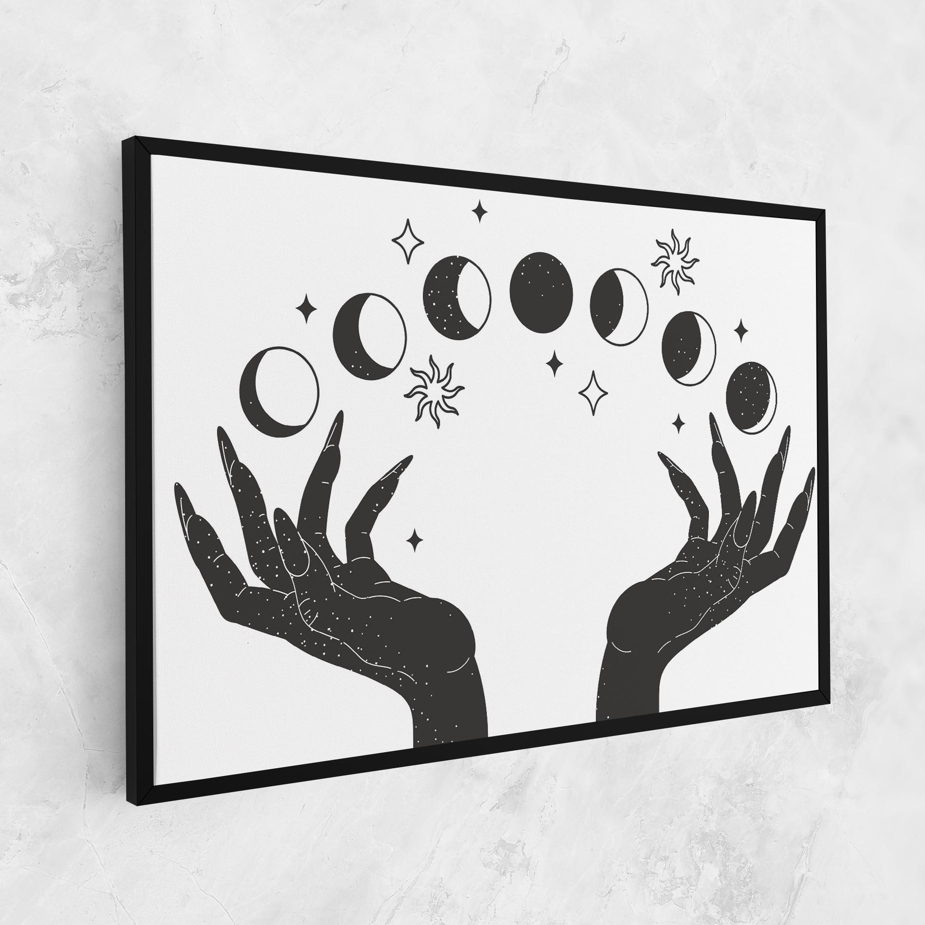 Vászonkép Magic Moon Hands mockup 1