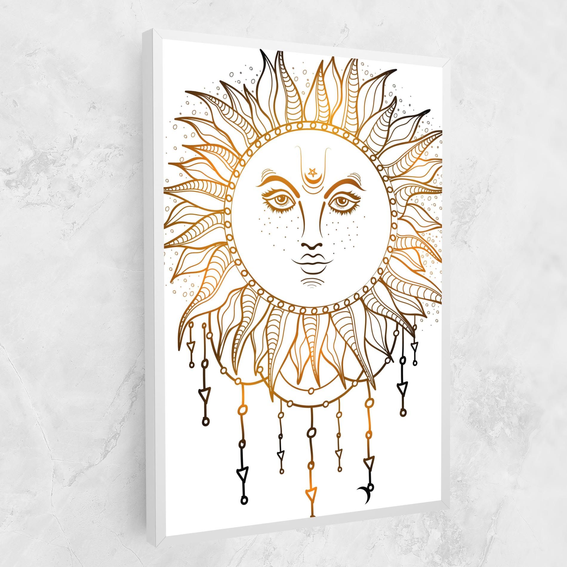 Gold Sun Face mockup 1